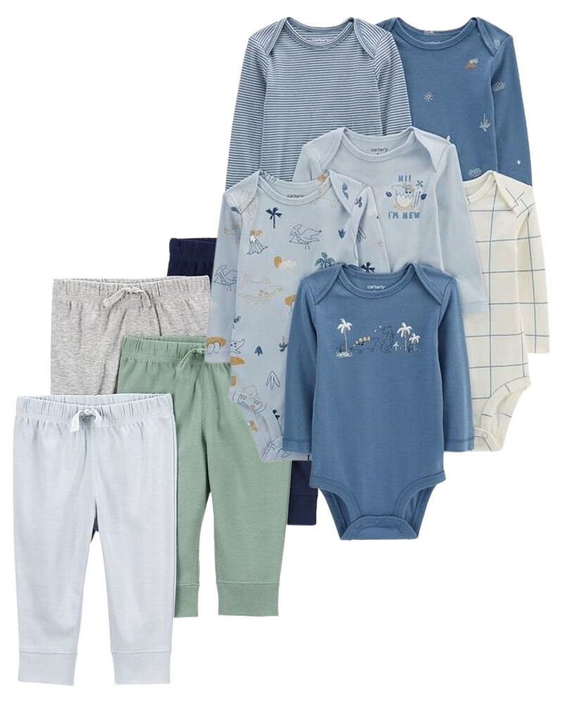 Carter's Baby Boys' 9-Pack Grow with Me Bodysuit Set