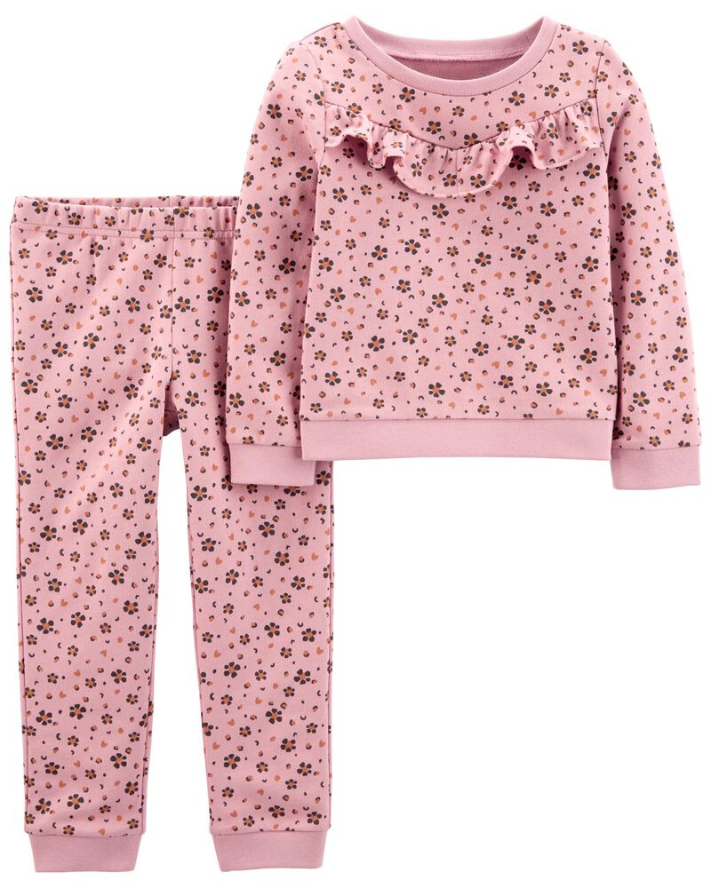 Toddler Pink 2-Piece Floral Tee & Pant Set | carters.com