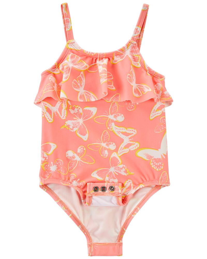 Girls Butterfly Cut Out One Piece Swimsuit