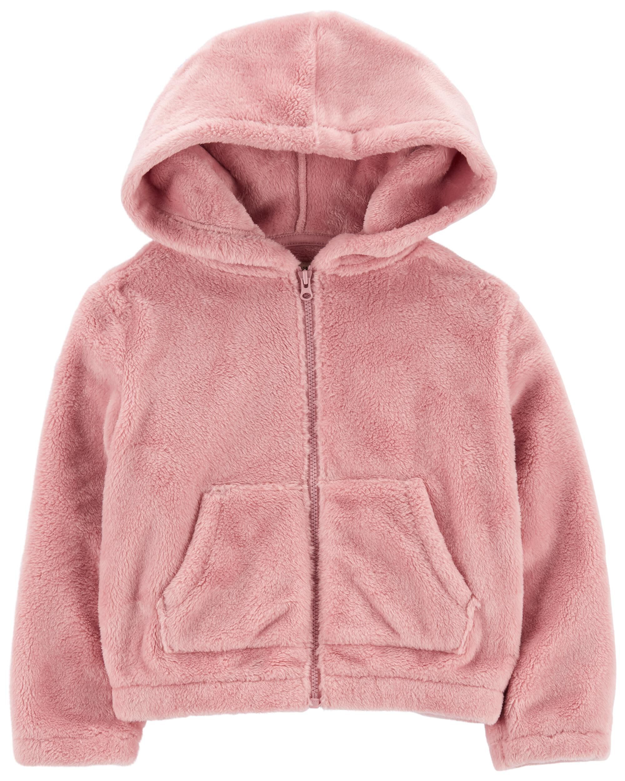 Fluffy sale hoodie pink