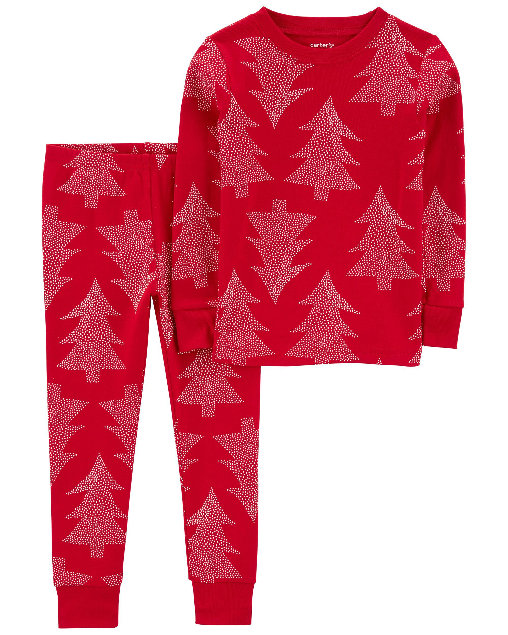 Red 2-Piece Christmas Tree 100% Snug Fit Cotton Pyjamas | Carter's