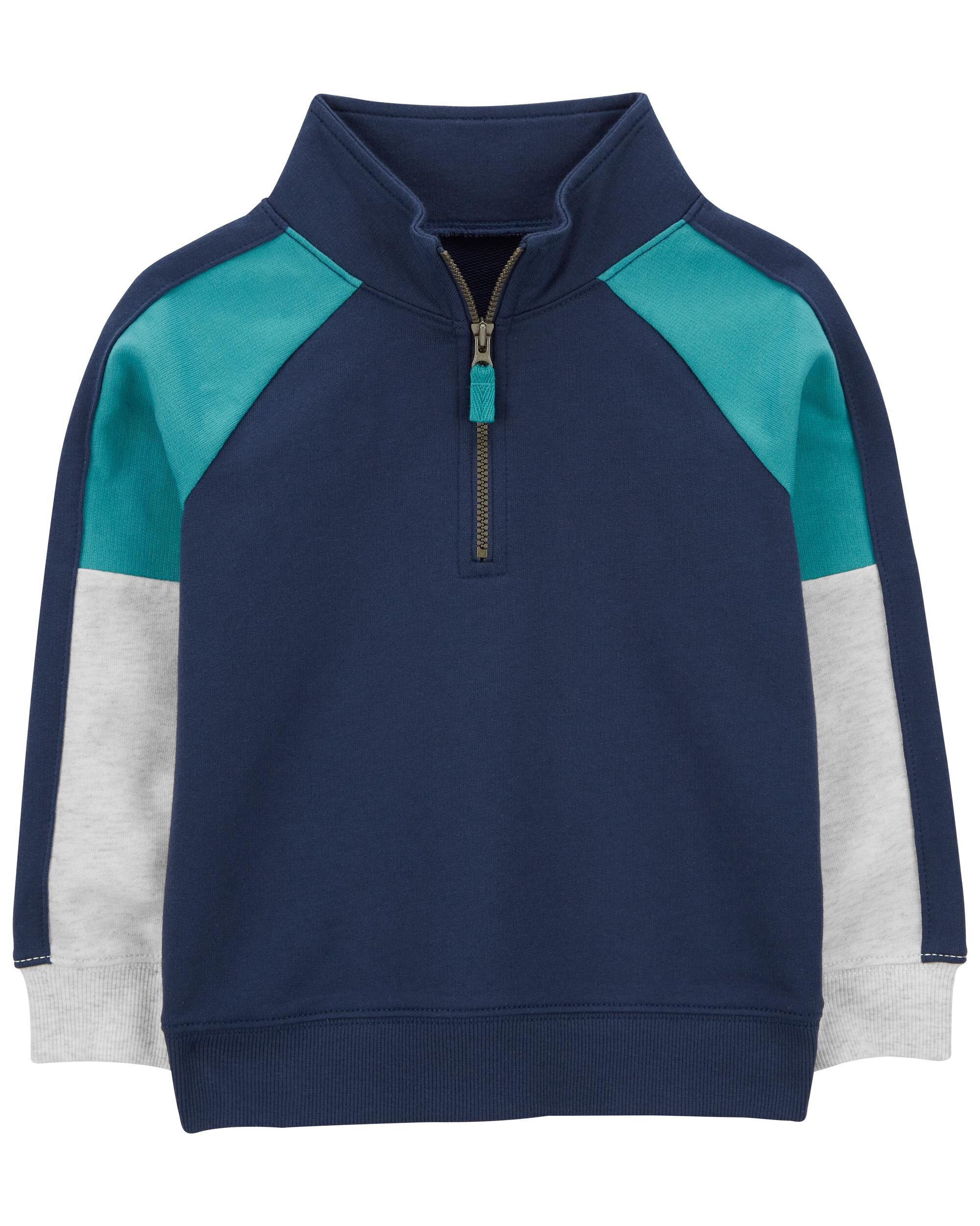 Navy Quarter Zip Fleece Pullover | Carter's Oshkosh Canada