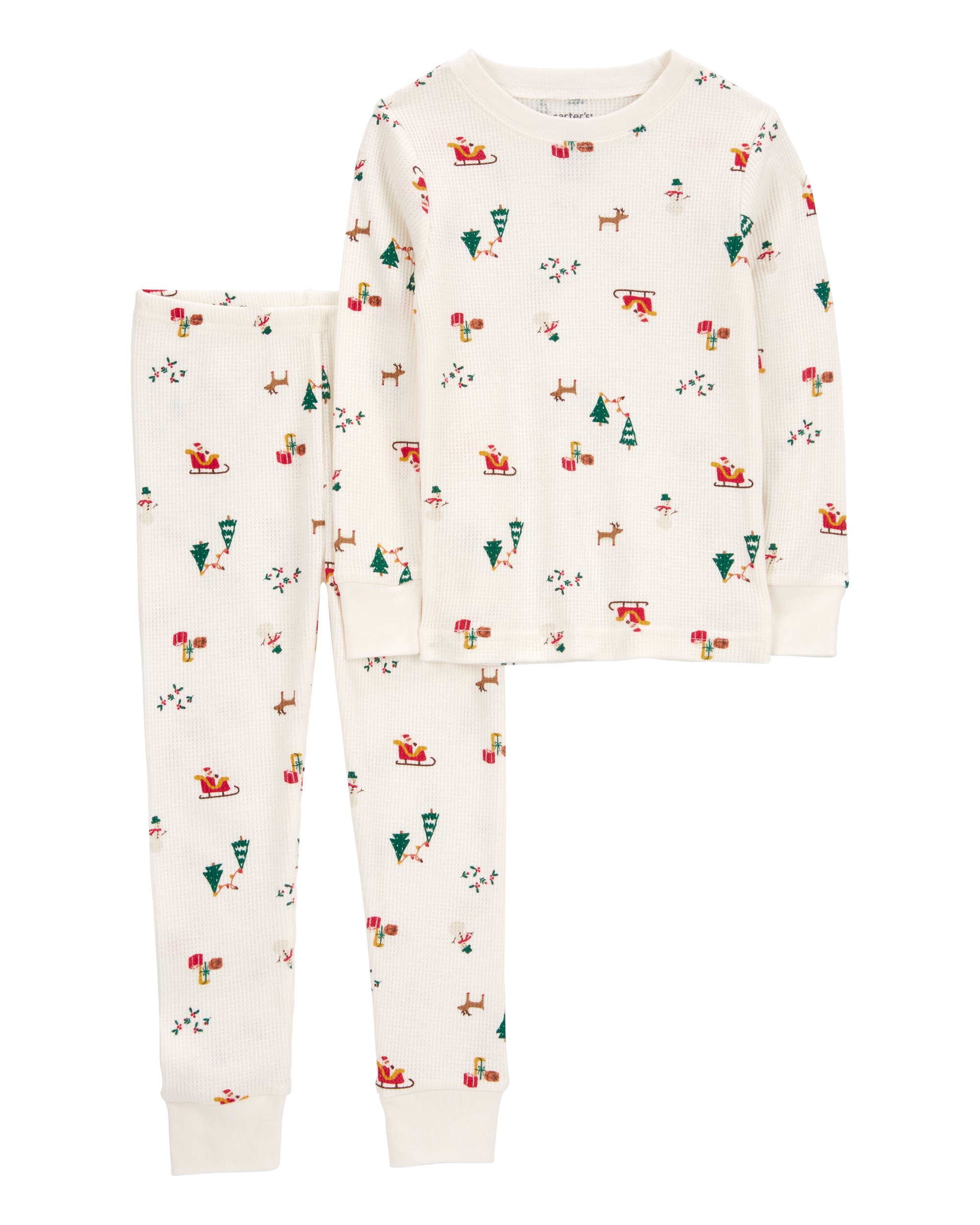 Toddler 2-Piece Christmas Print Thermal Pyjamas