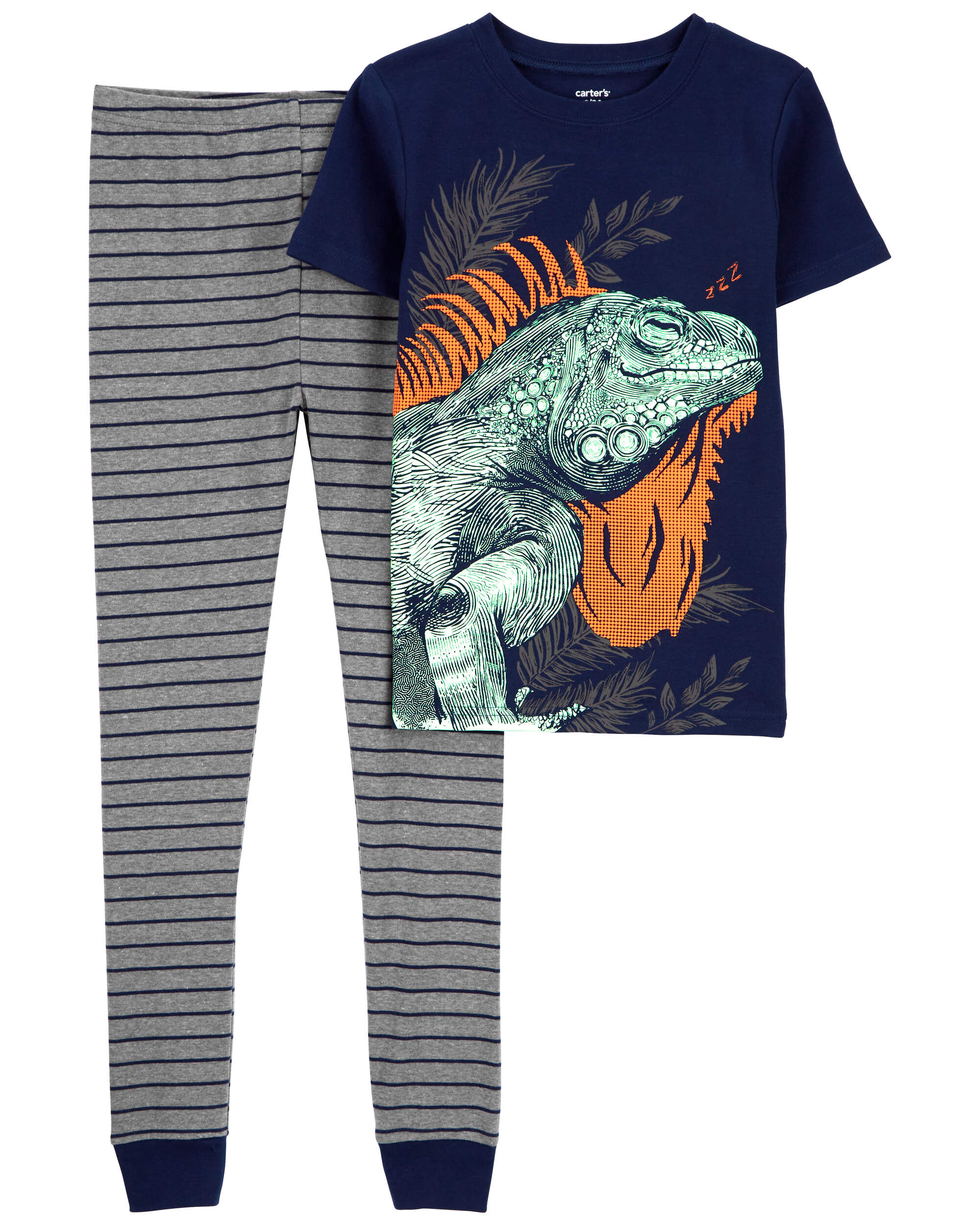 Kid 2-Piece Iguana Cotton Blend Pyjamas