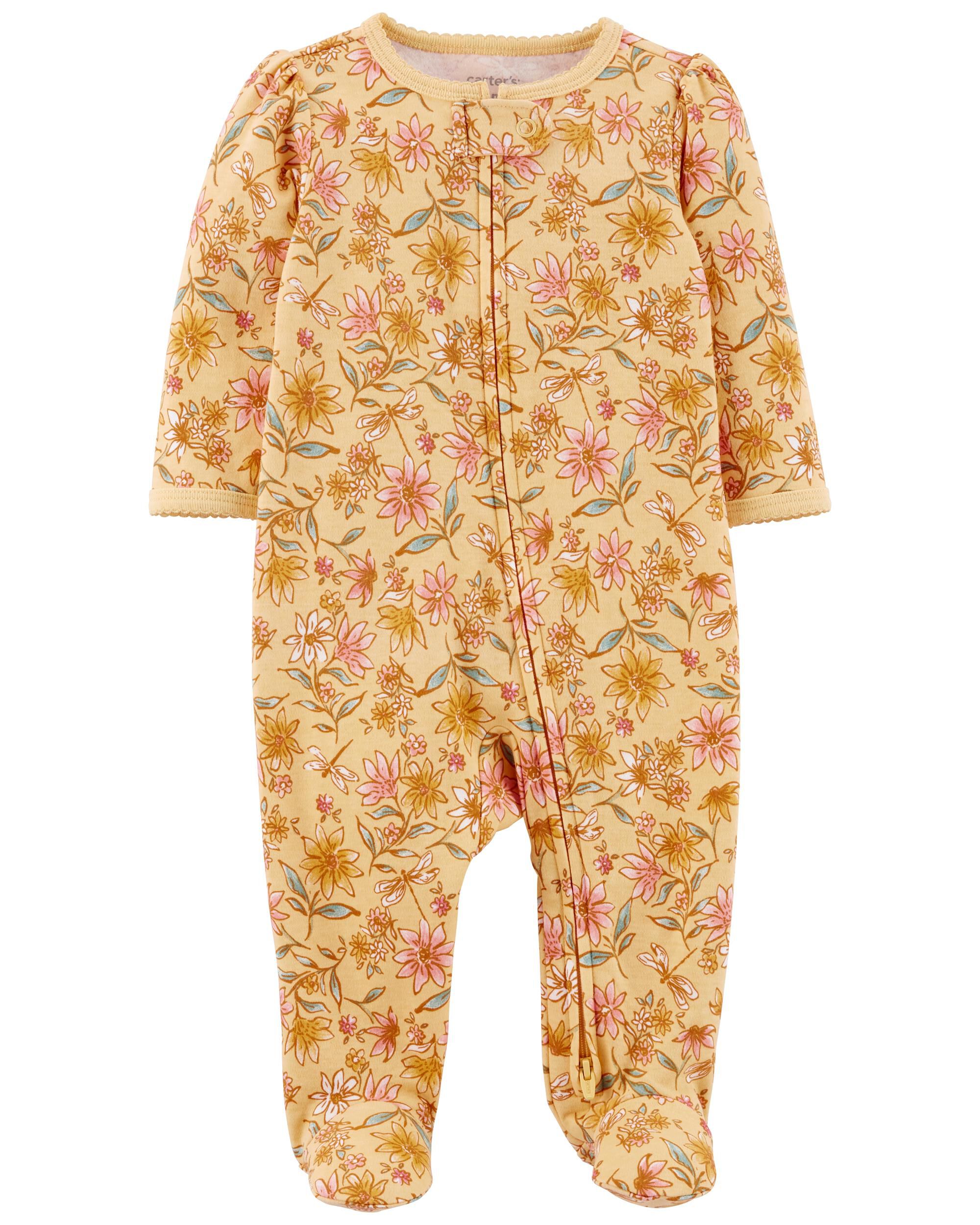 Multi 2-Way Floral 2-Way Zip Sleeper Pyjamas | Carter's Oshkosh Canada