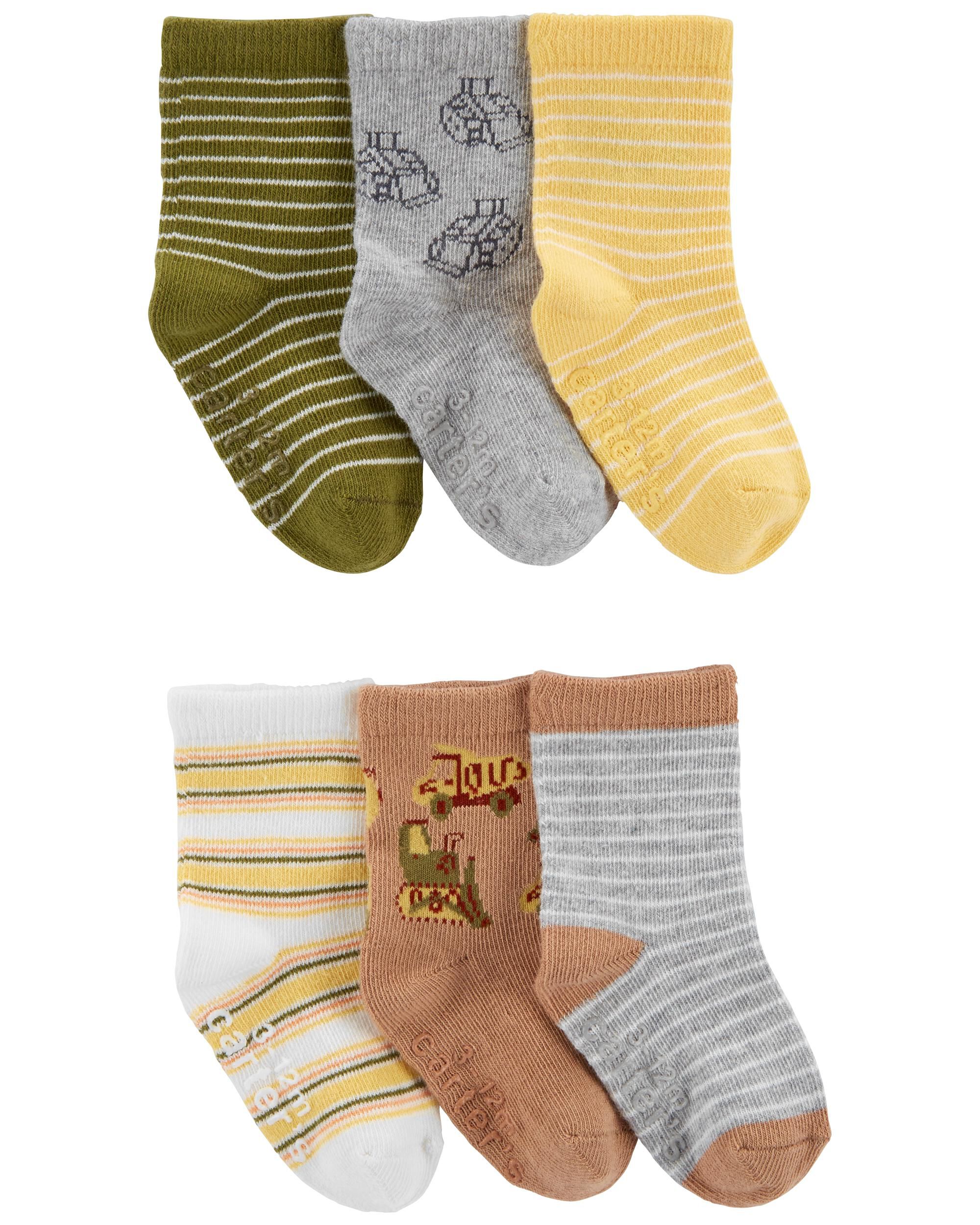 Baby 6-Pack Construction Socks