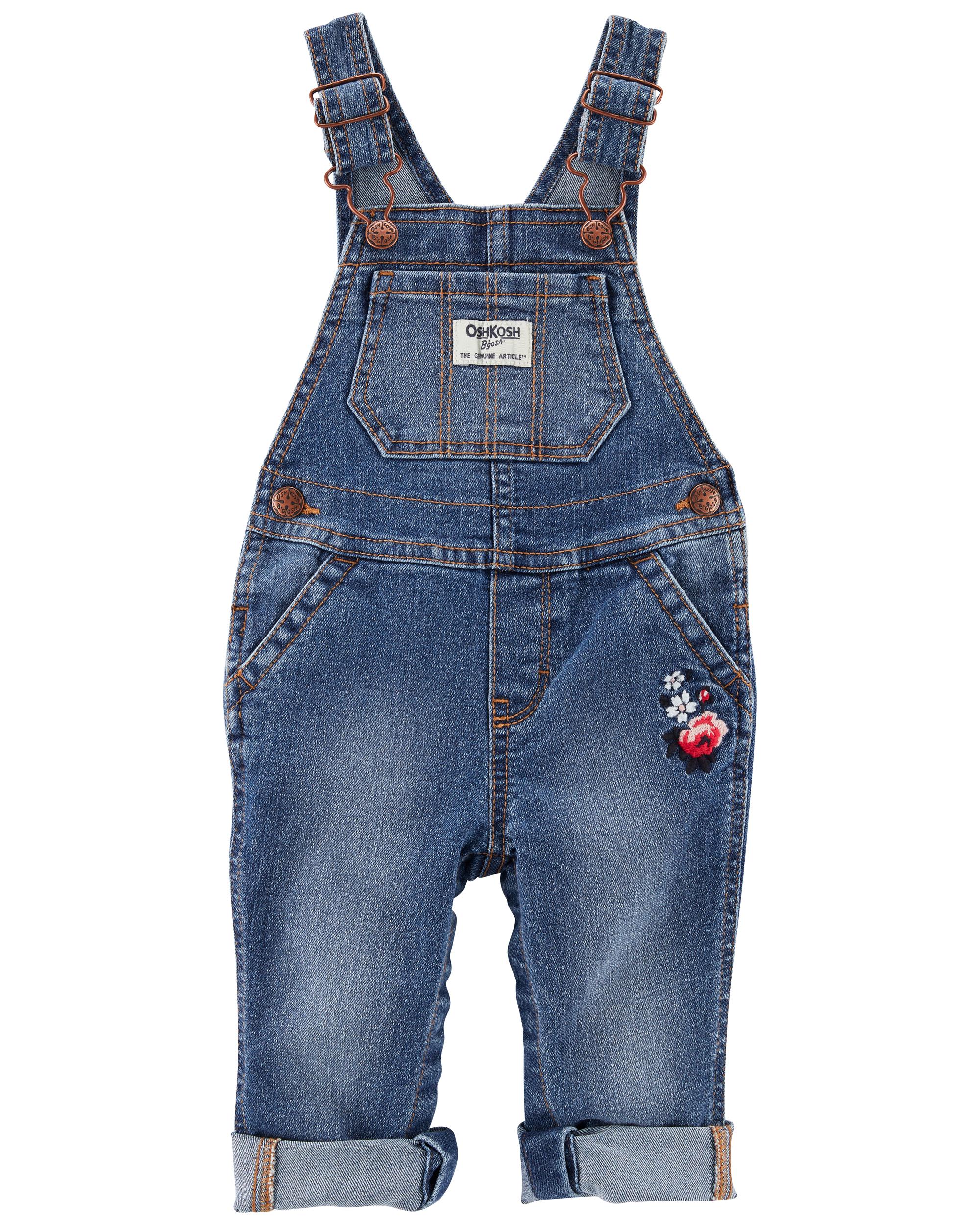 Blue Wash Stretch Denim Overalls | Carter's Oshkosh Canada