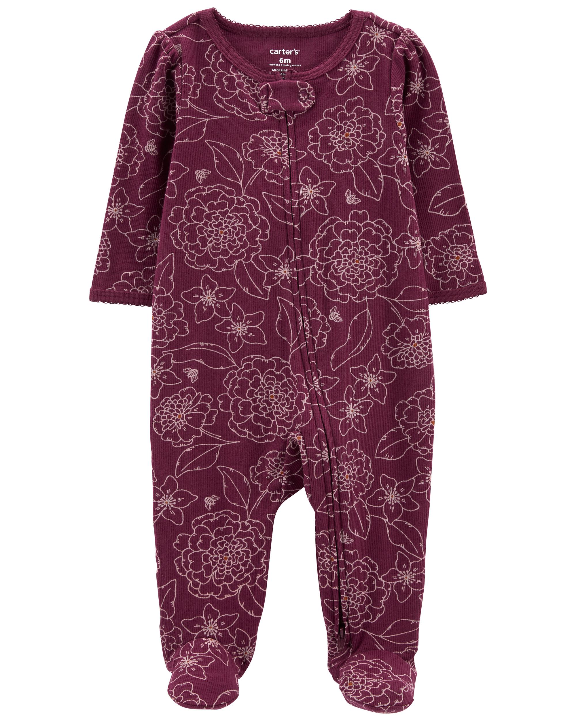 Baby 1-Piece Floral Sleeper Pyjamas