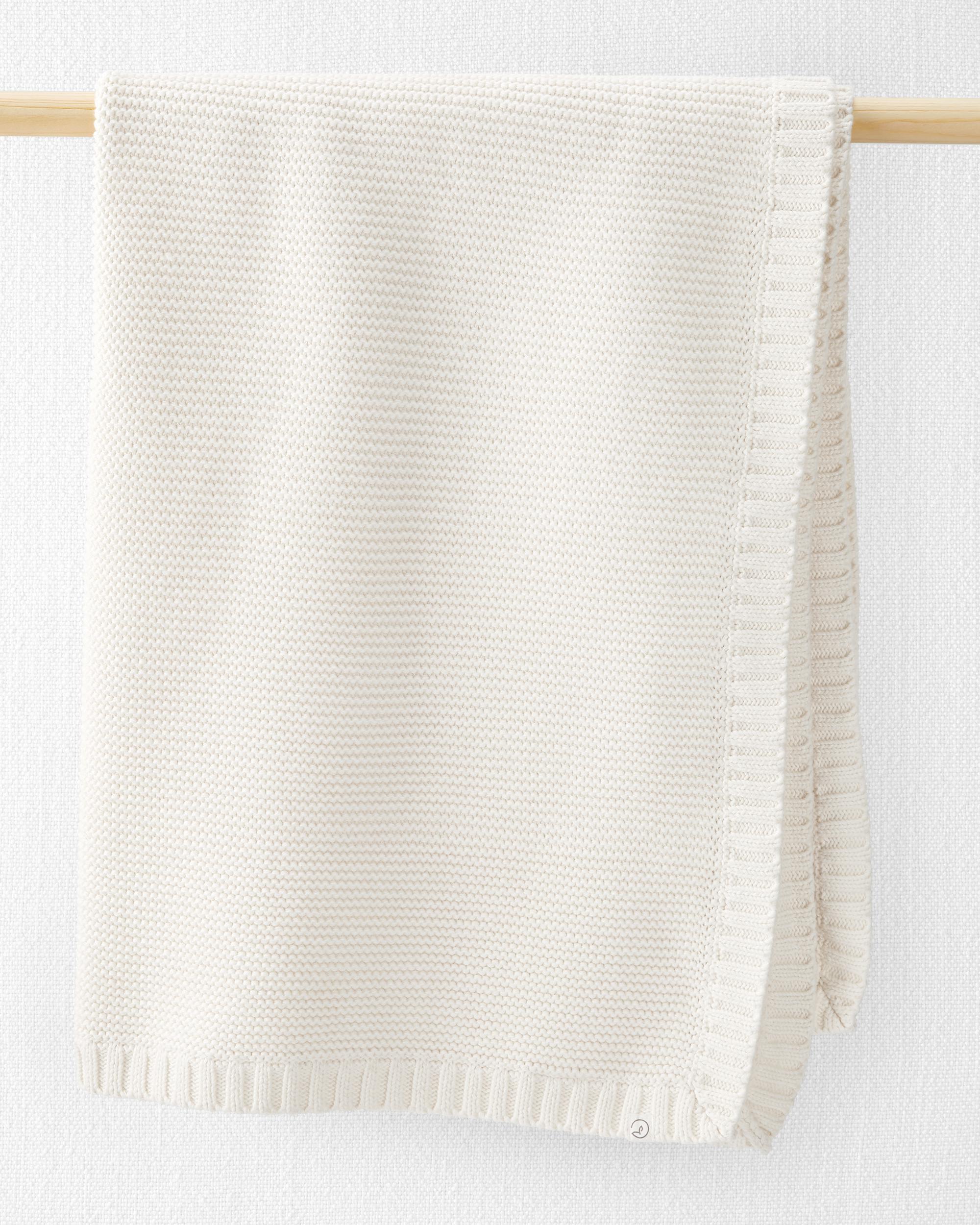 Cream Organic Cotton Signature Stitch Blanket | Carter's Oshkosh 