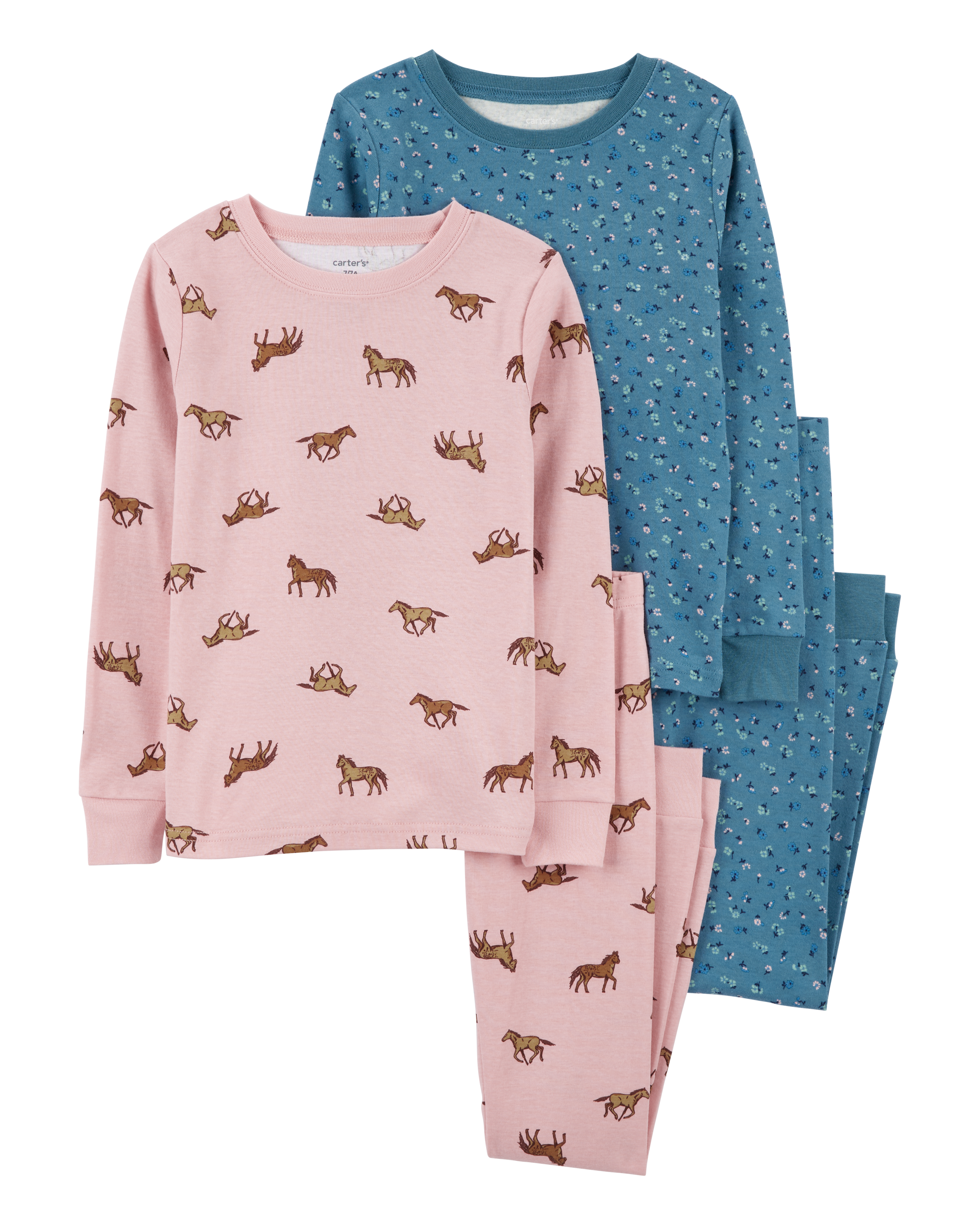 Kid 4-Piece Horse 100% Snug Fit Cotton Pyjamas