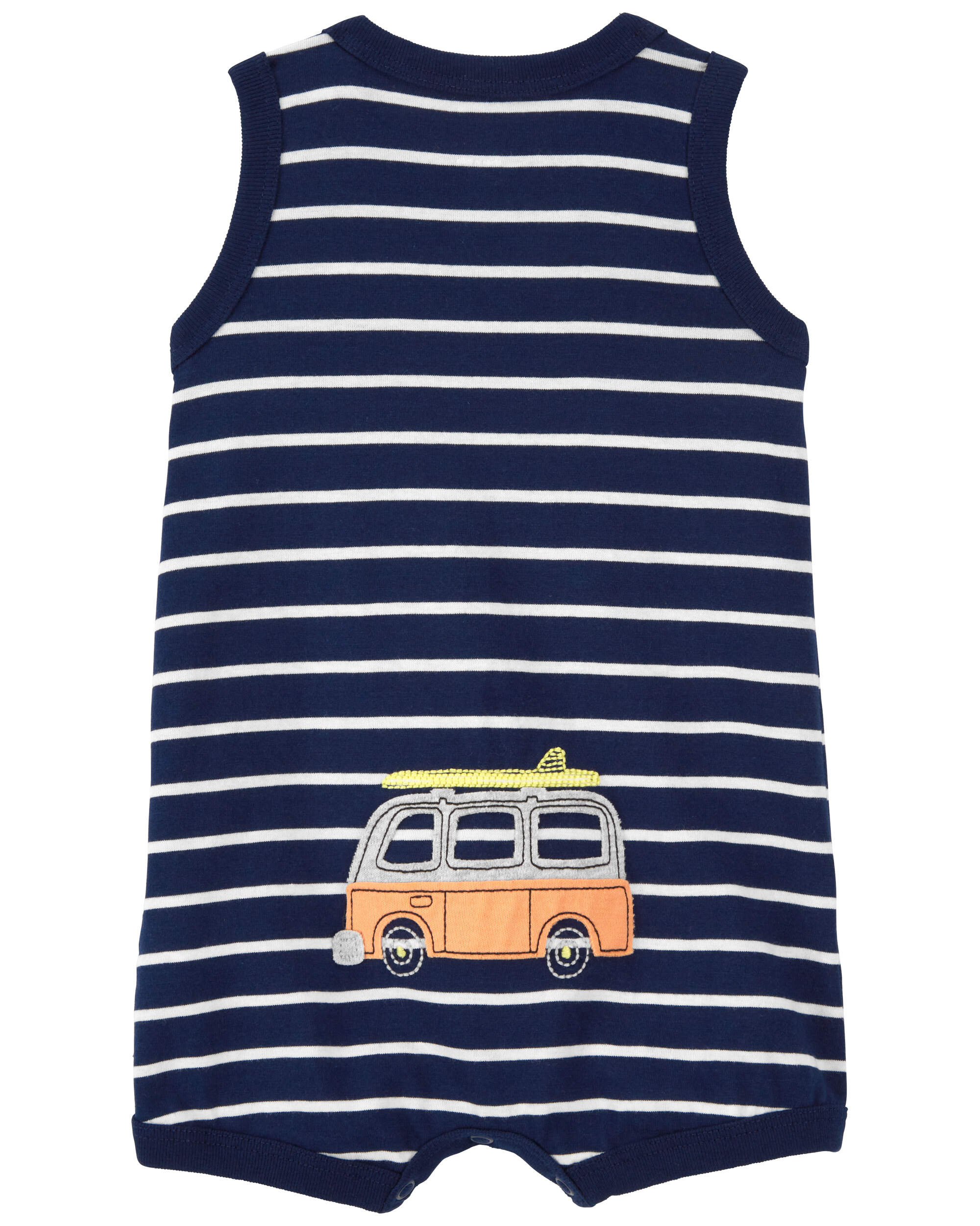 Baby Striped Car Cotton Romper