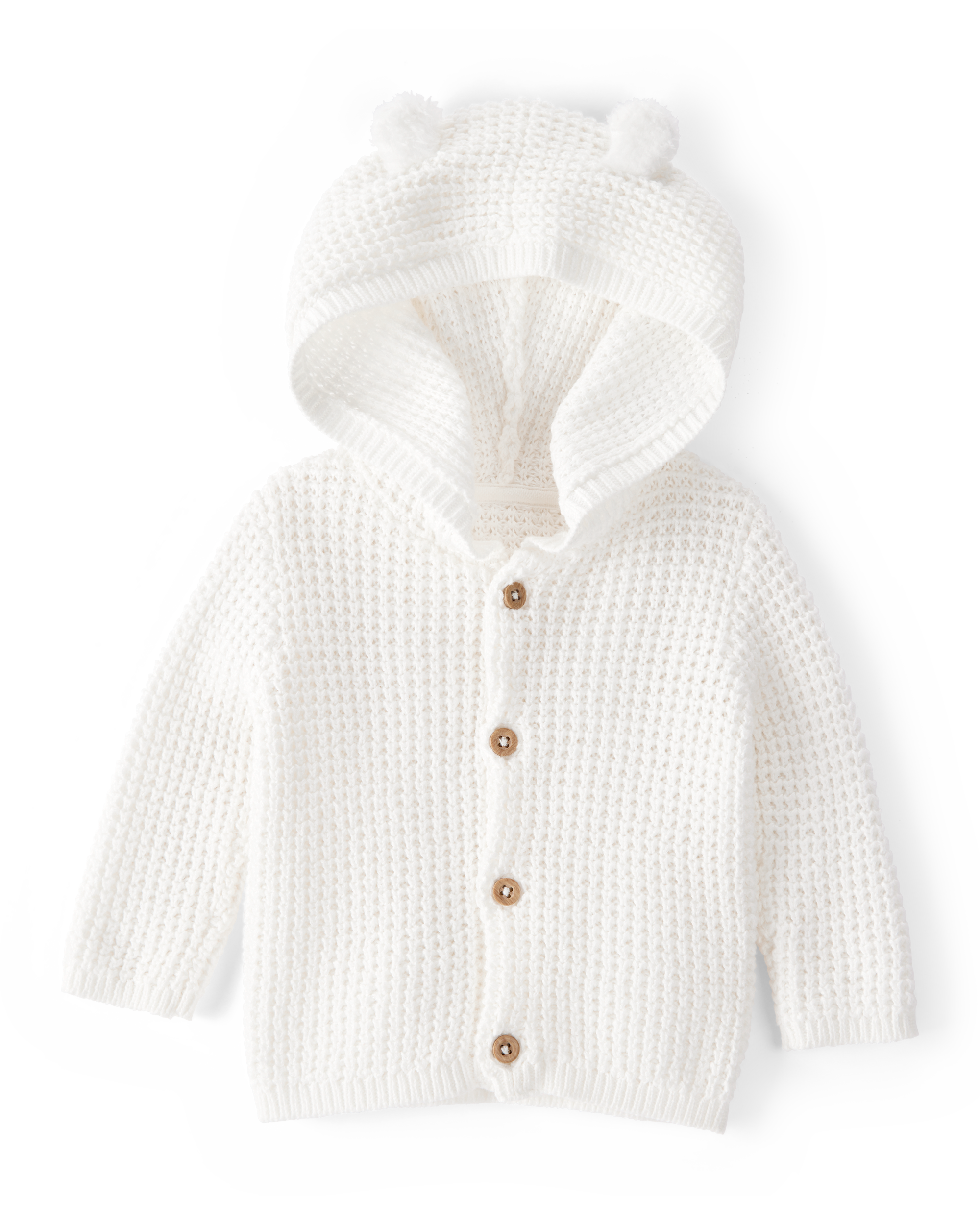 Carter s Size 6M Hooded Cardigan In Ivory