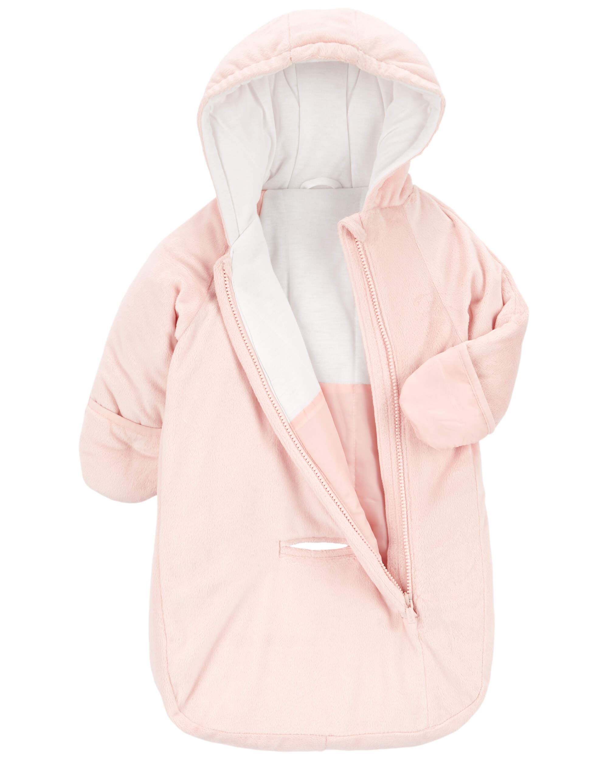 Baby Heart Faux-Fur Hooded 1-Piece