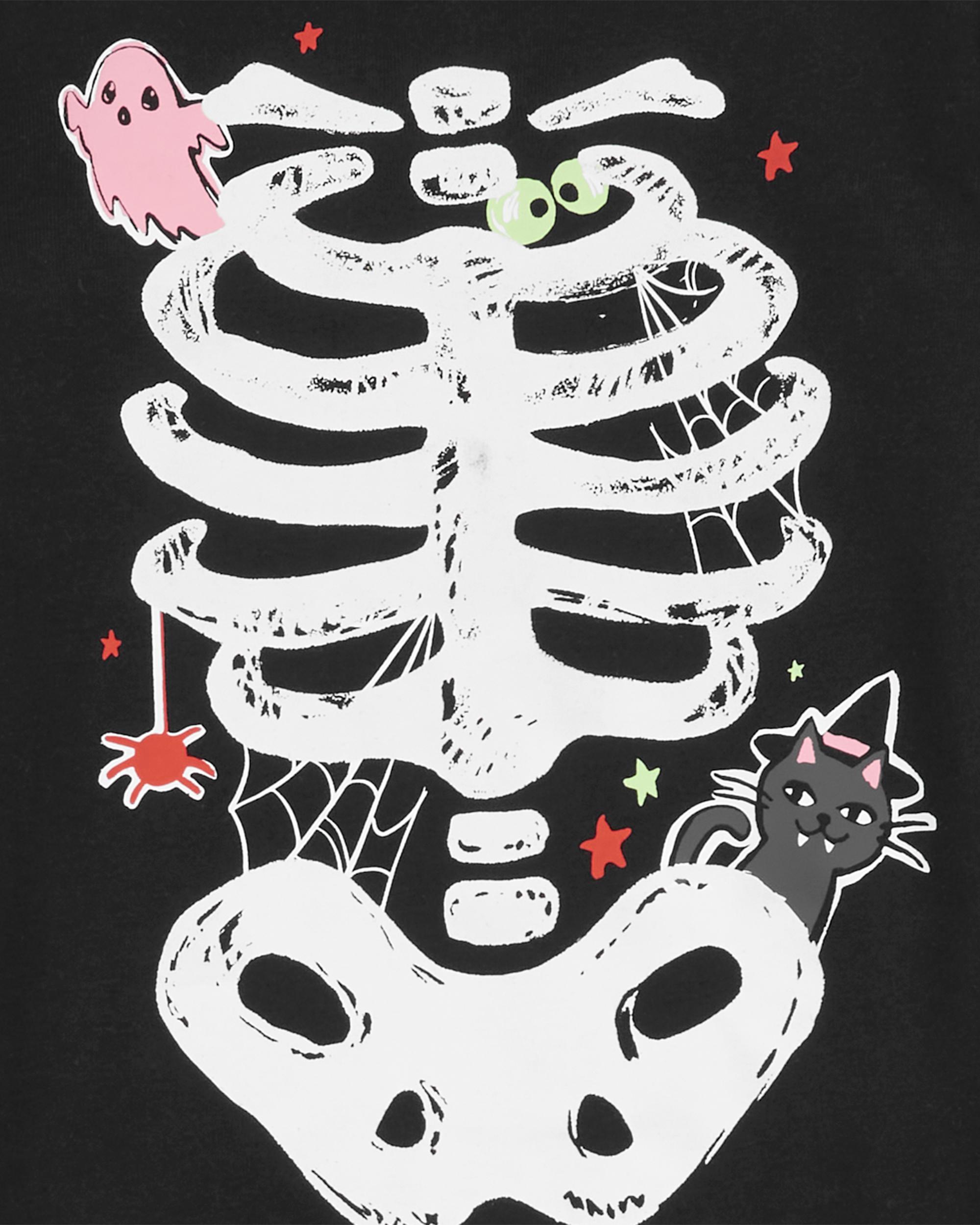 Kid 2-Piece Glow Halloween Skeleton 100% Snug Fit Cotton Pyjamas