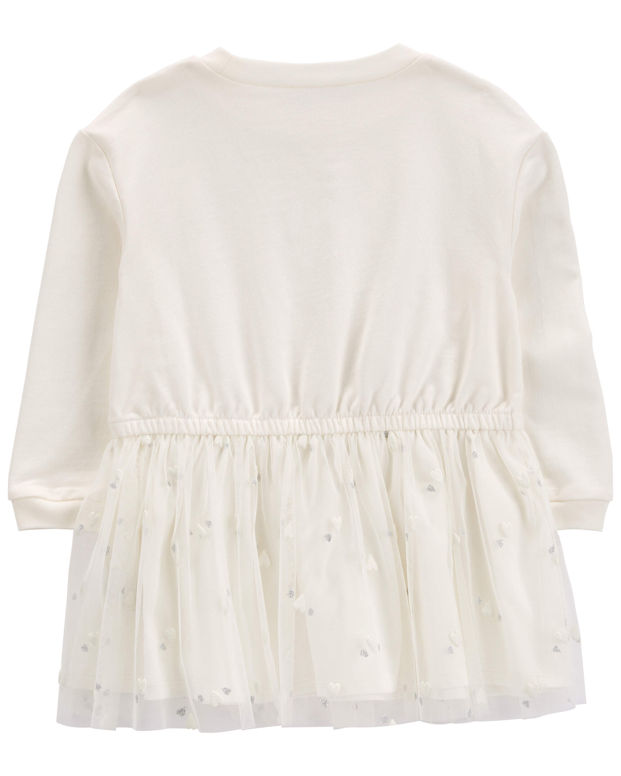 Toddler Glitter Long-Sleeve Cotton Dress