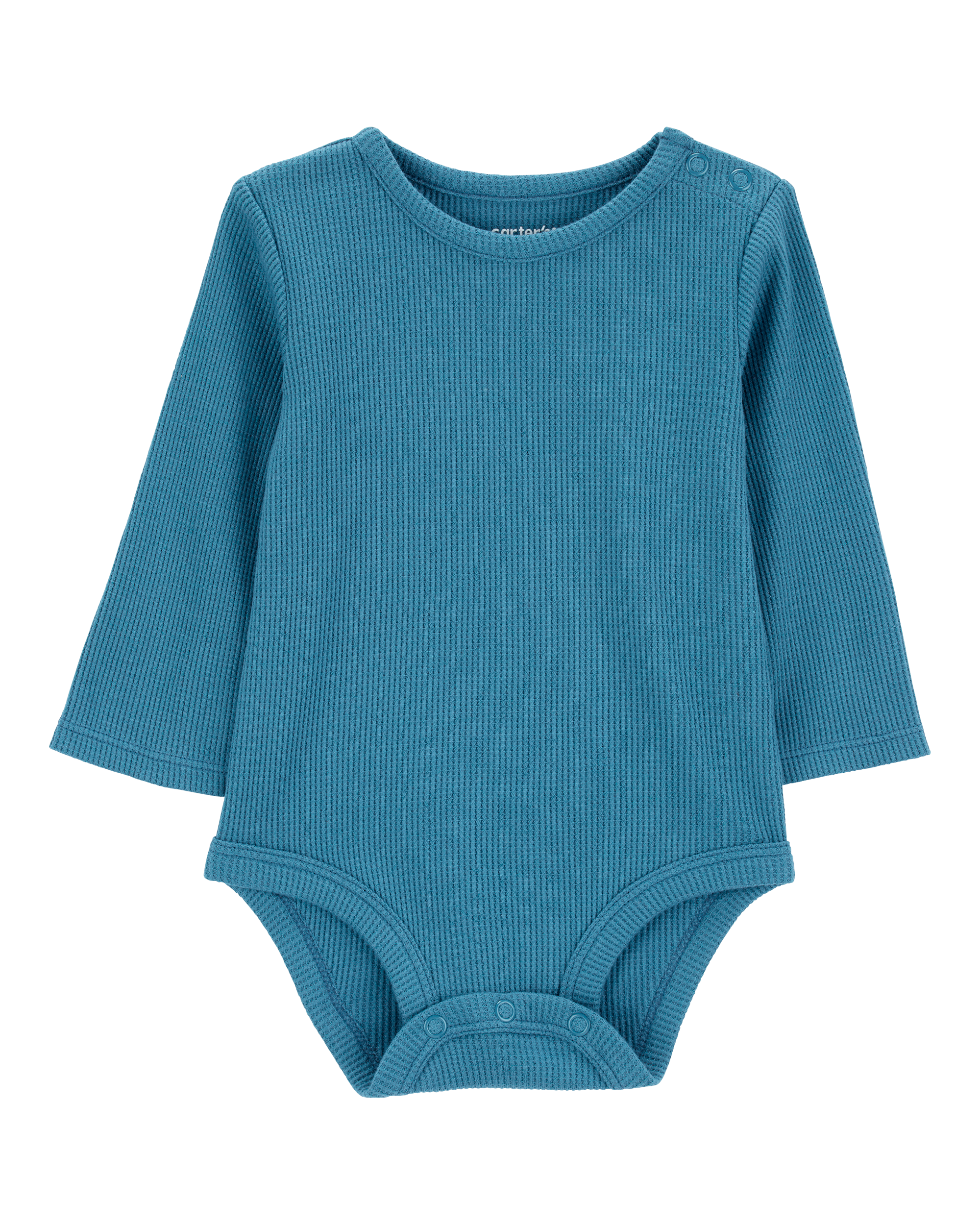 Baby Waffle Knit Long-Sleeve Bodysuit