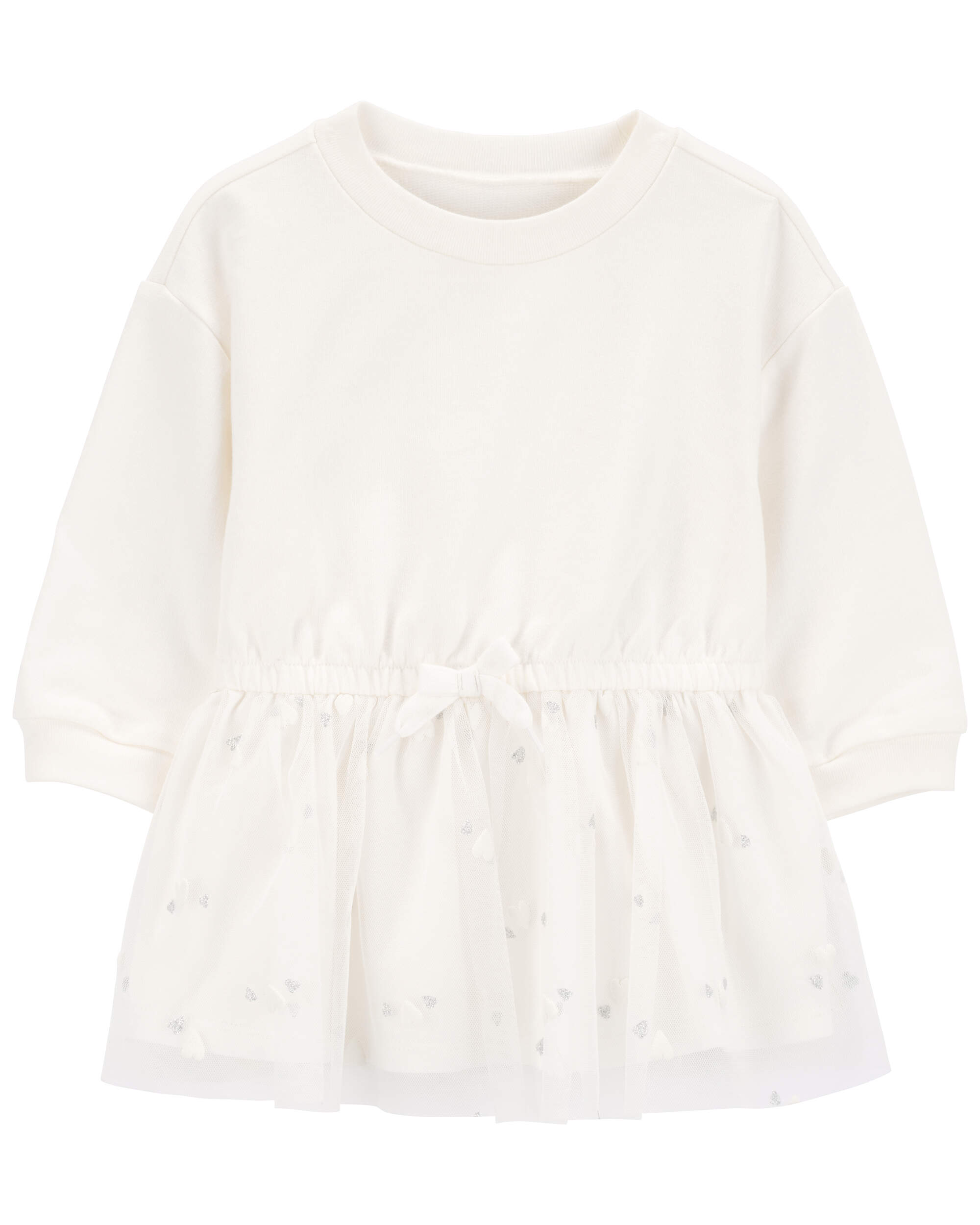 Baby Glitter Long-Sleeve Cotton Dress