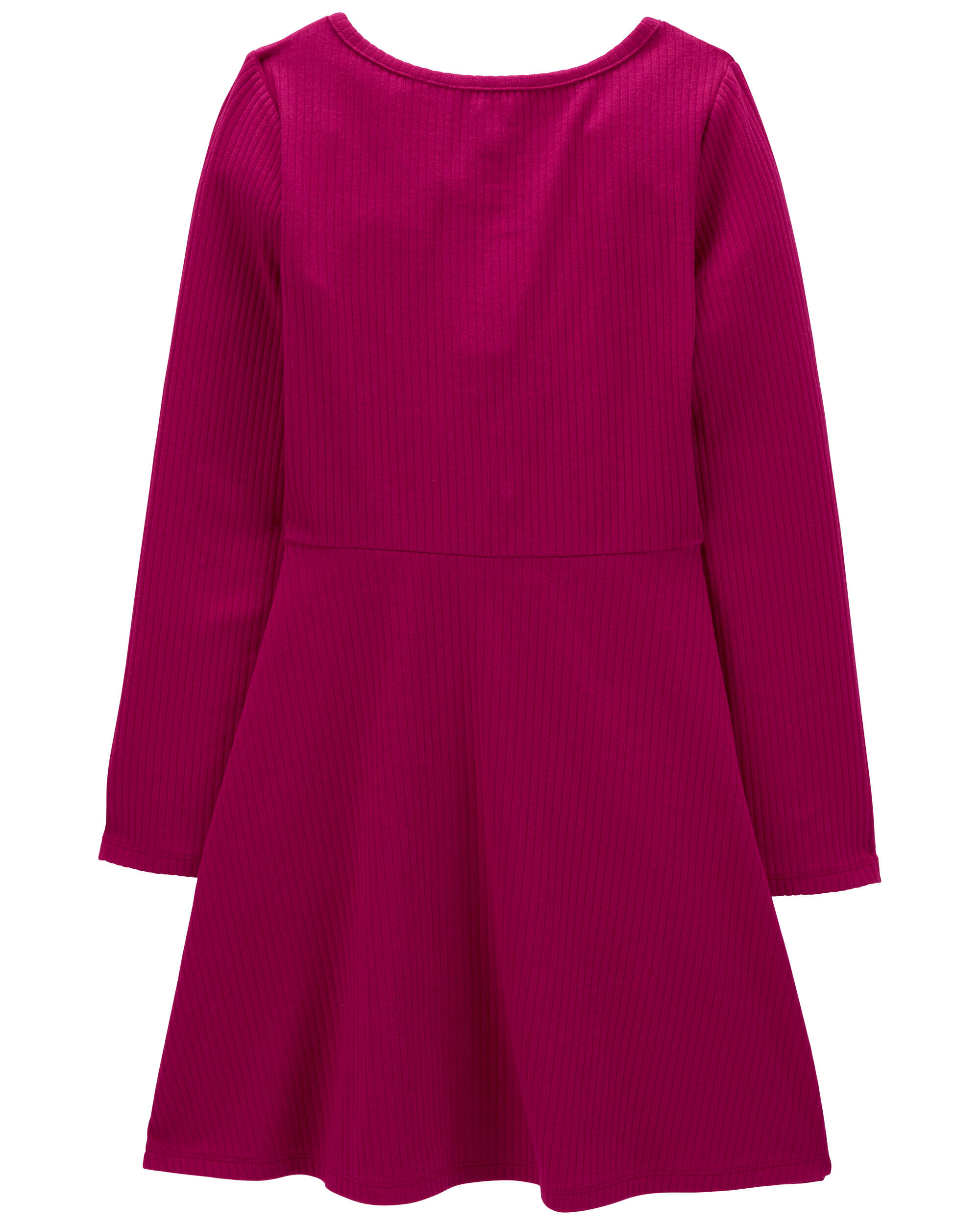 Kid Ribbed Long-Sleeve Dress