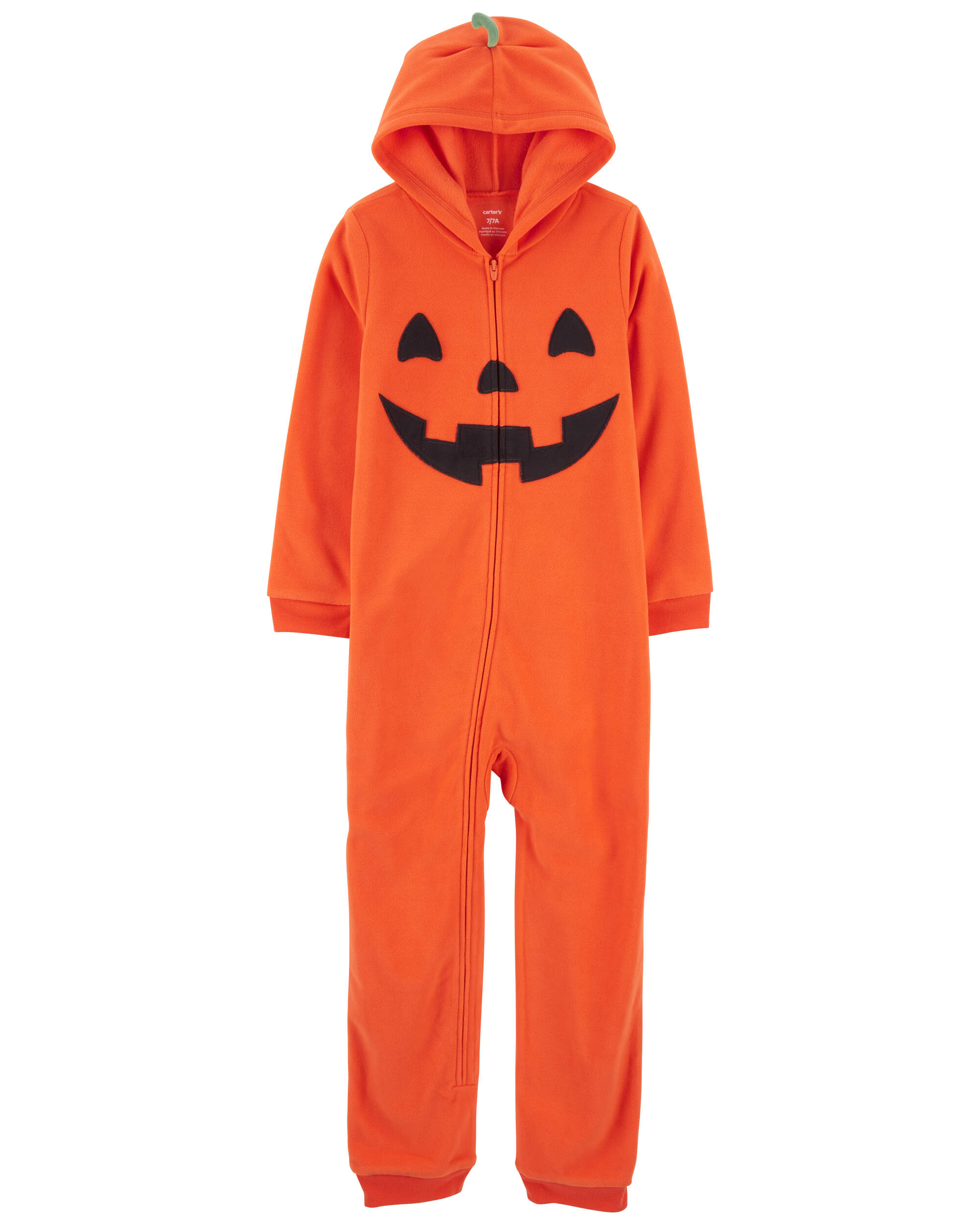 Kid Halloween Jack-O-Lantern Hooded Jumpsuit