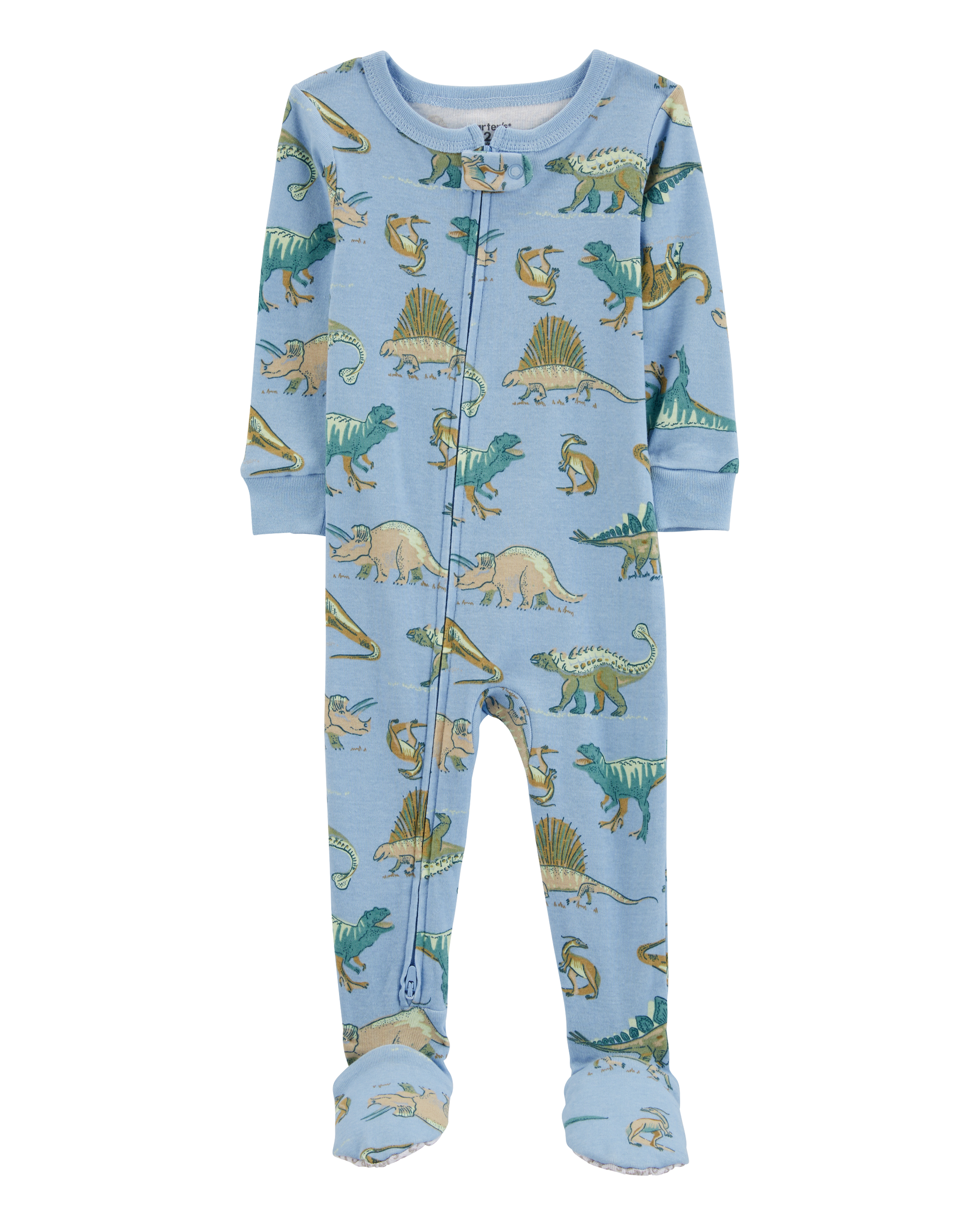 Toddler 1-Piece Dinosaur 100% Snug Fit Cotton Footie Pyjamas