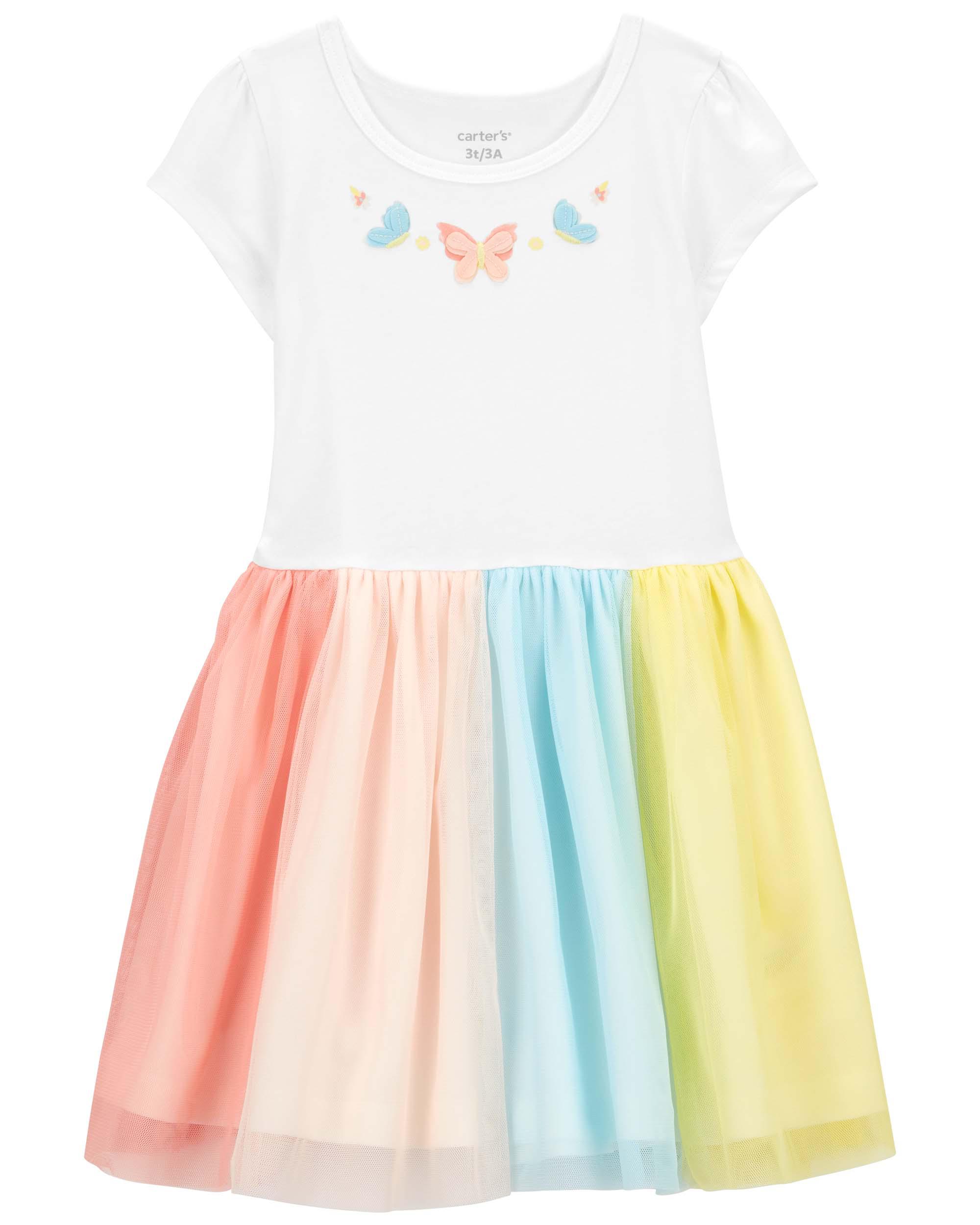 Multi Toddler Rainbow Tutu Dress Carter s Oshkosh Canada