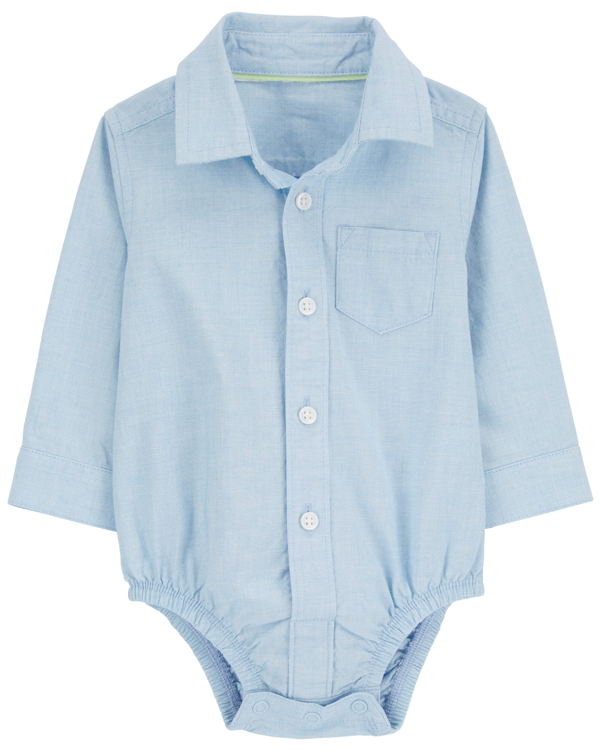 Baby 2-Piece Button-Front Bodysuit and Suspenders Pants Set