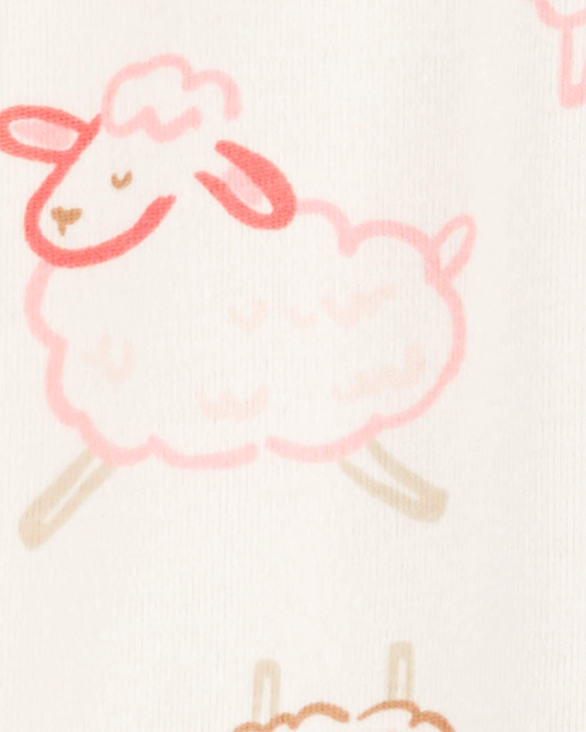 Baby Pink Sheep 3-Piece Converter Gown Set