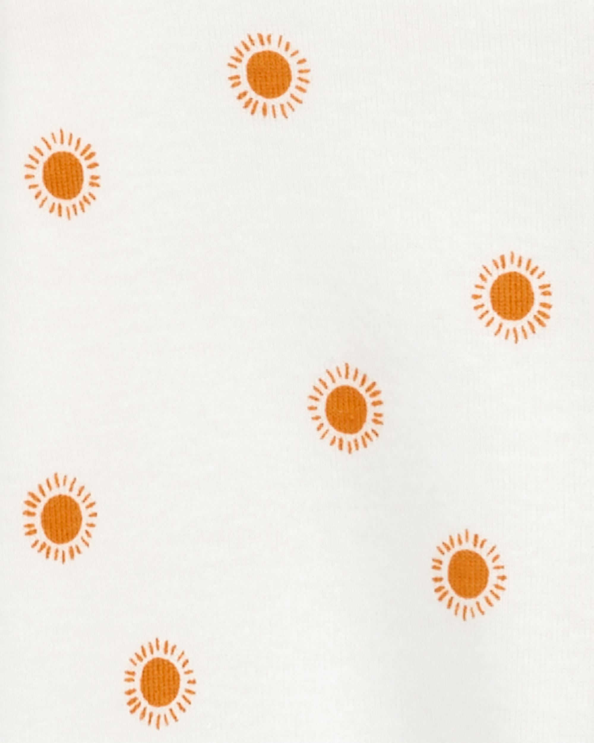 Baby 2-Pack Sunflower Zip-Up Cotton Sleeper Pyjamas