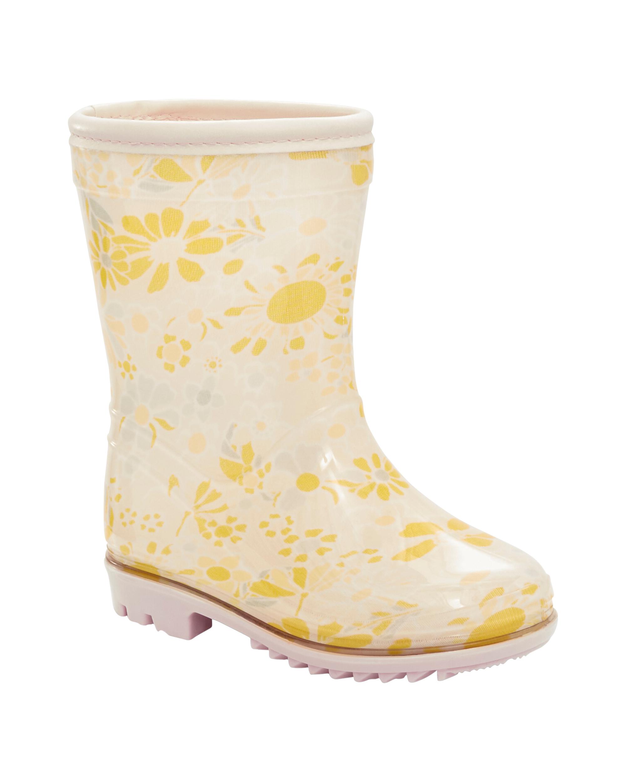 Toddler Floral Print Rain Boots