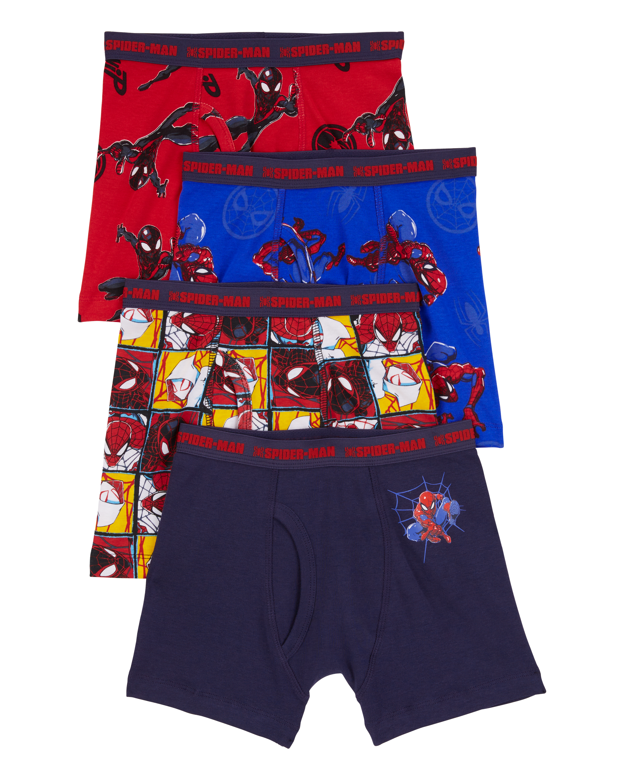 Kid 4-Pack Spider-Man Boxer Briefs Underwear