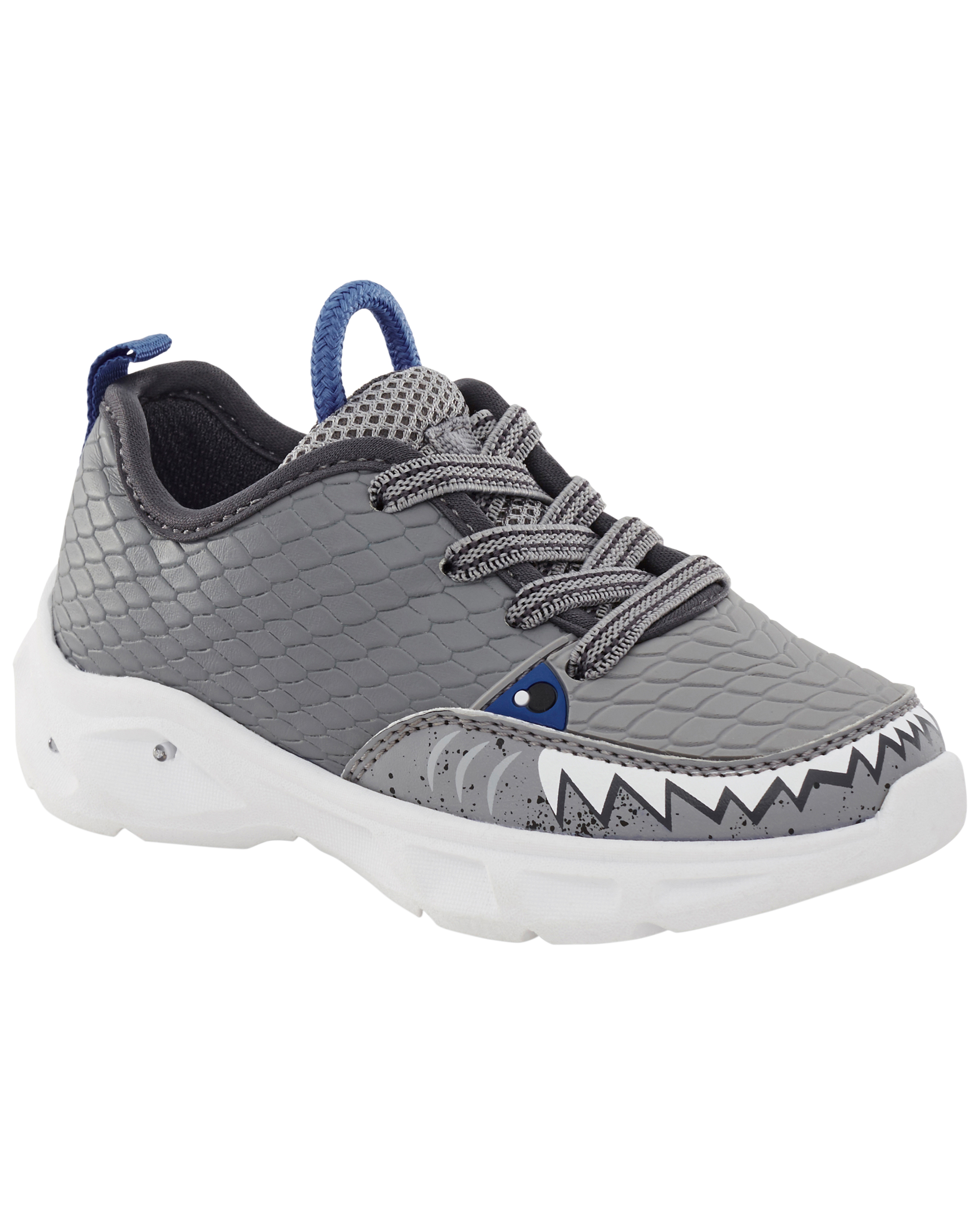 Grey Shark Light-Up Sneakers