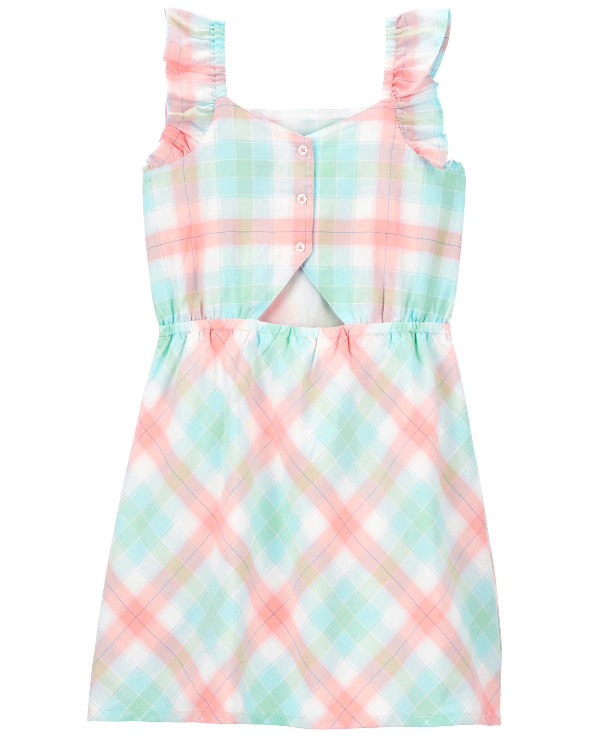 Kid Plaid Flutter Dress