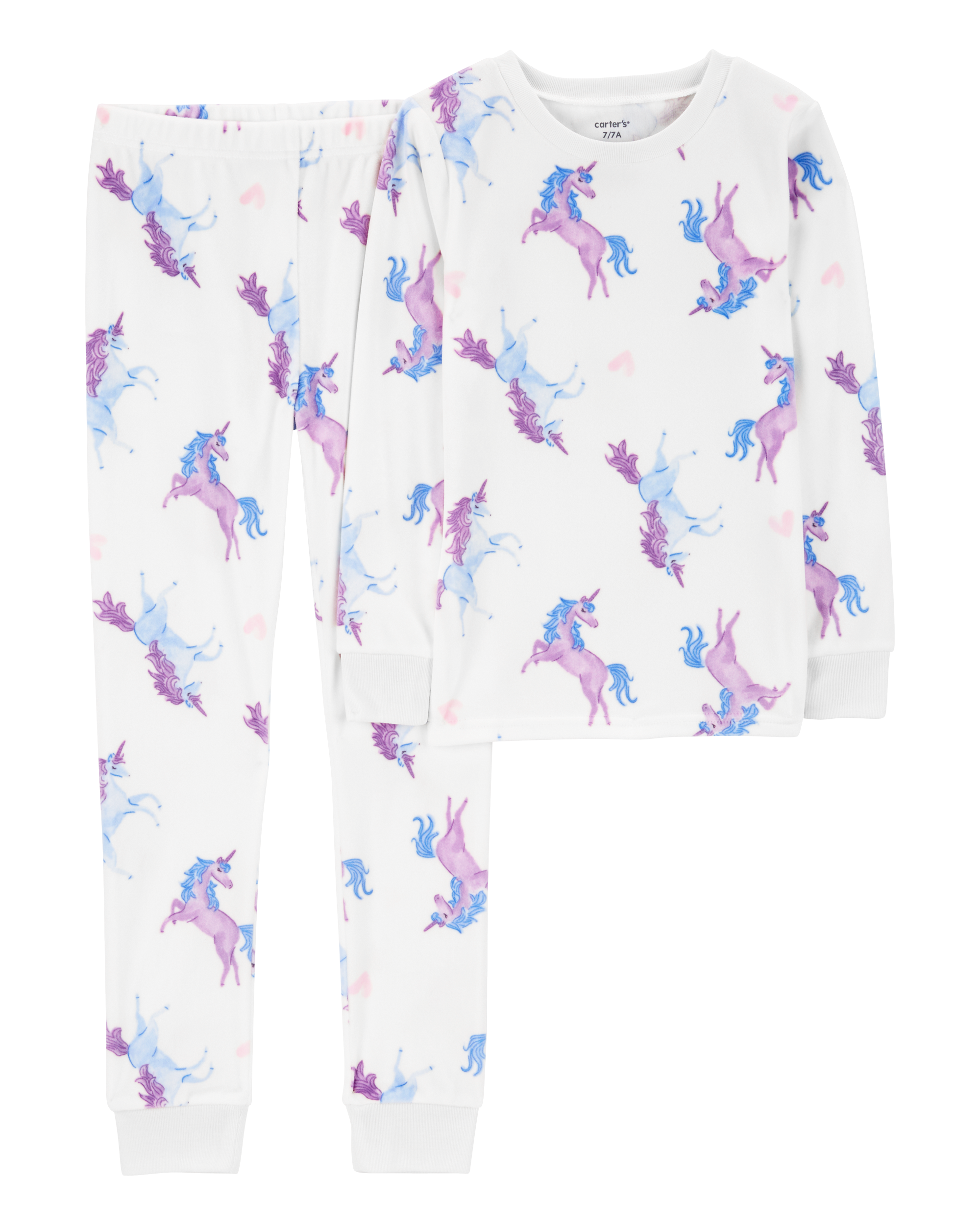 Kid 2-Piece Fuzzy Velboa Unicorn Pyjamas