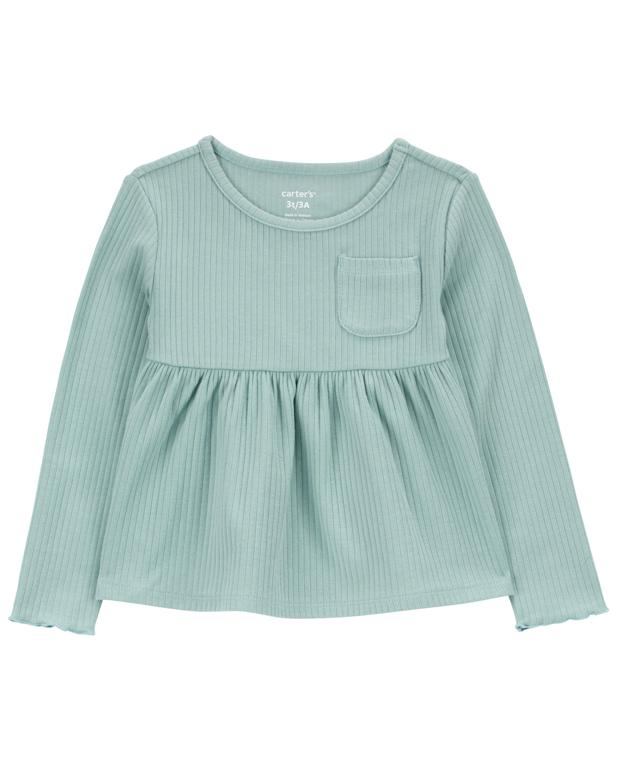 Toddler Long-Sleeve Peplum Top