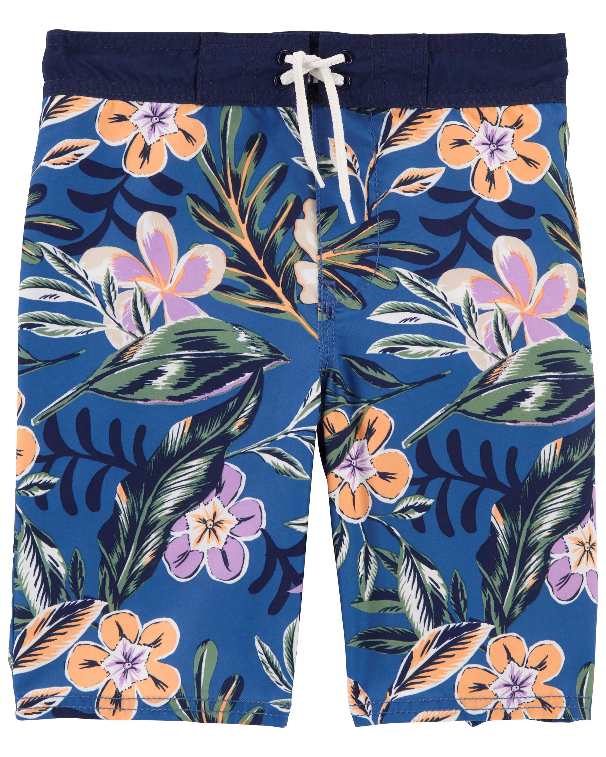 Floral print swim on sale trunks