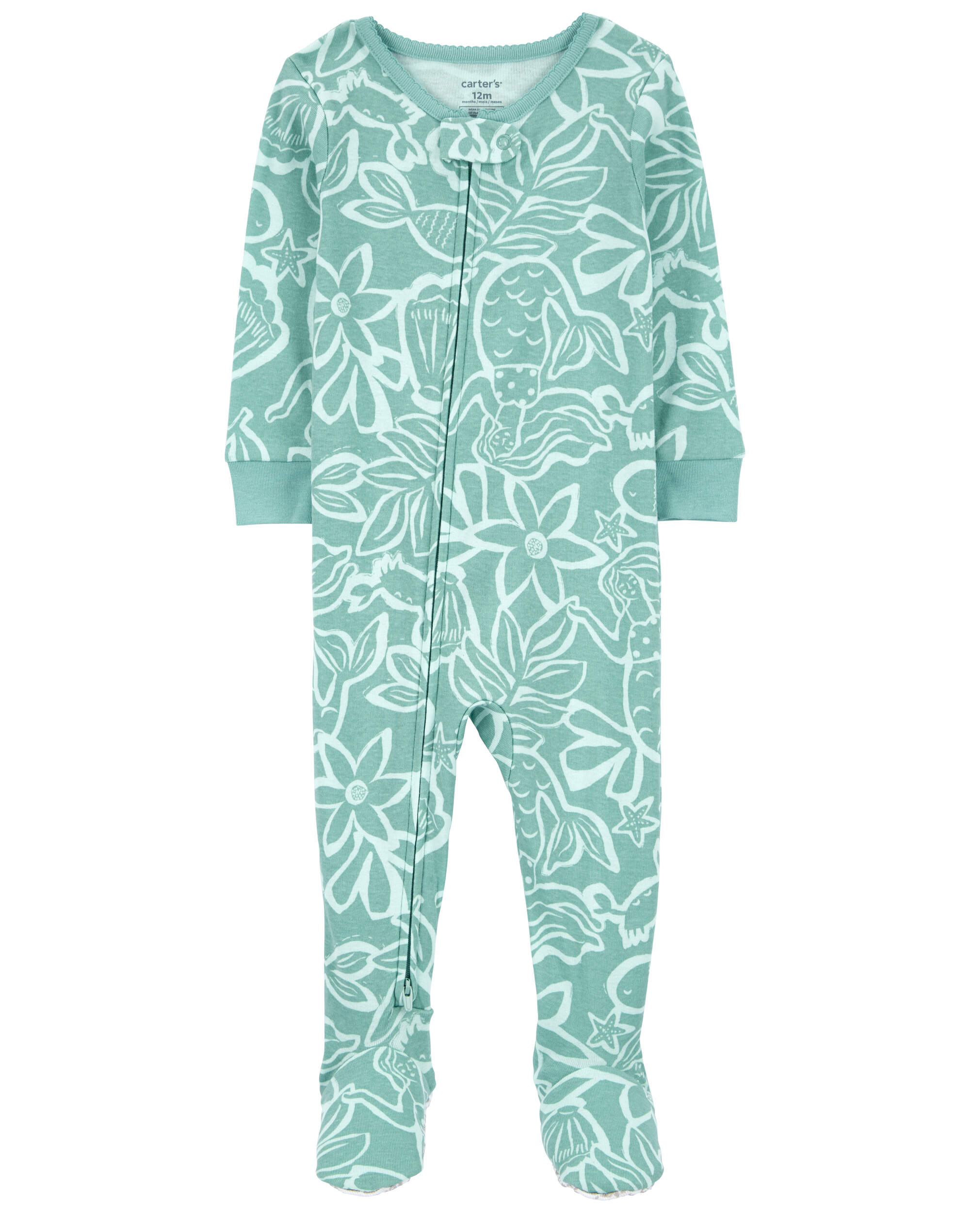 2-Way Zip Cotton Sleeper Pyjamas