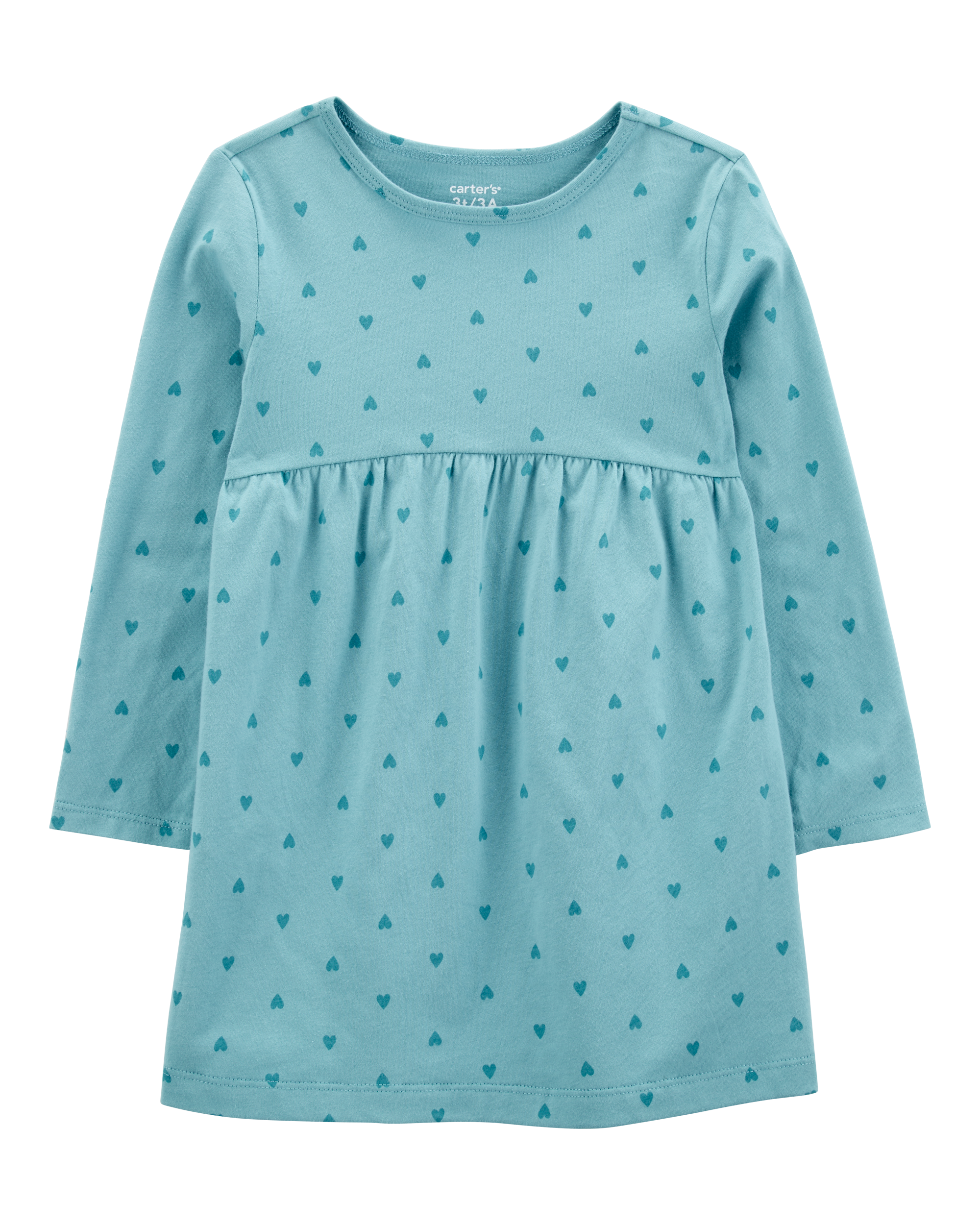 Toddler Heart Long-Sleeve Jersey Dress