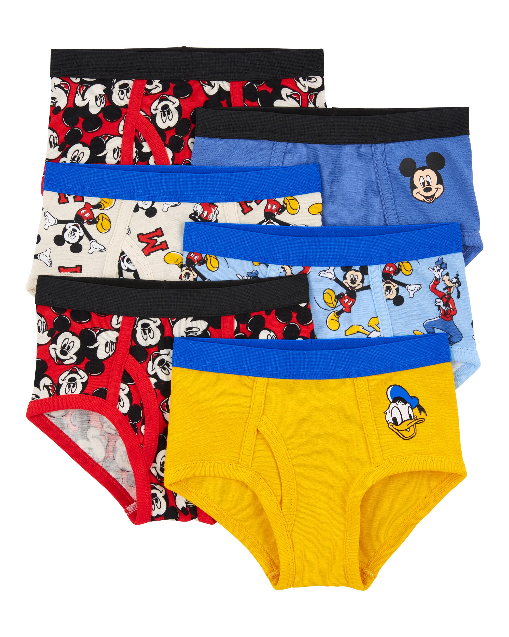 Toddler 6-Pack Mickey Mouse Cotton Briefs Underwear