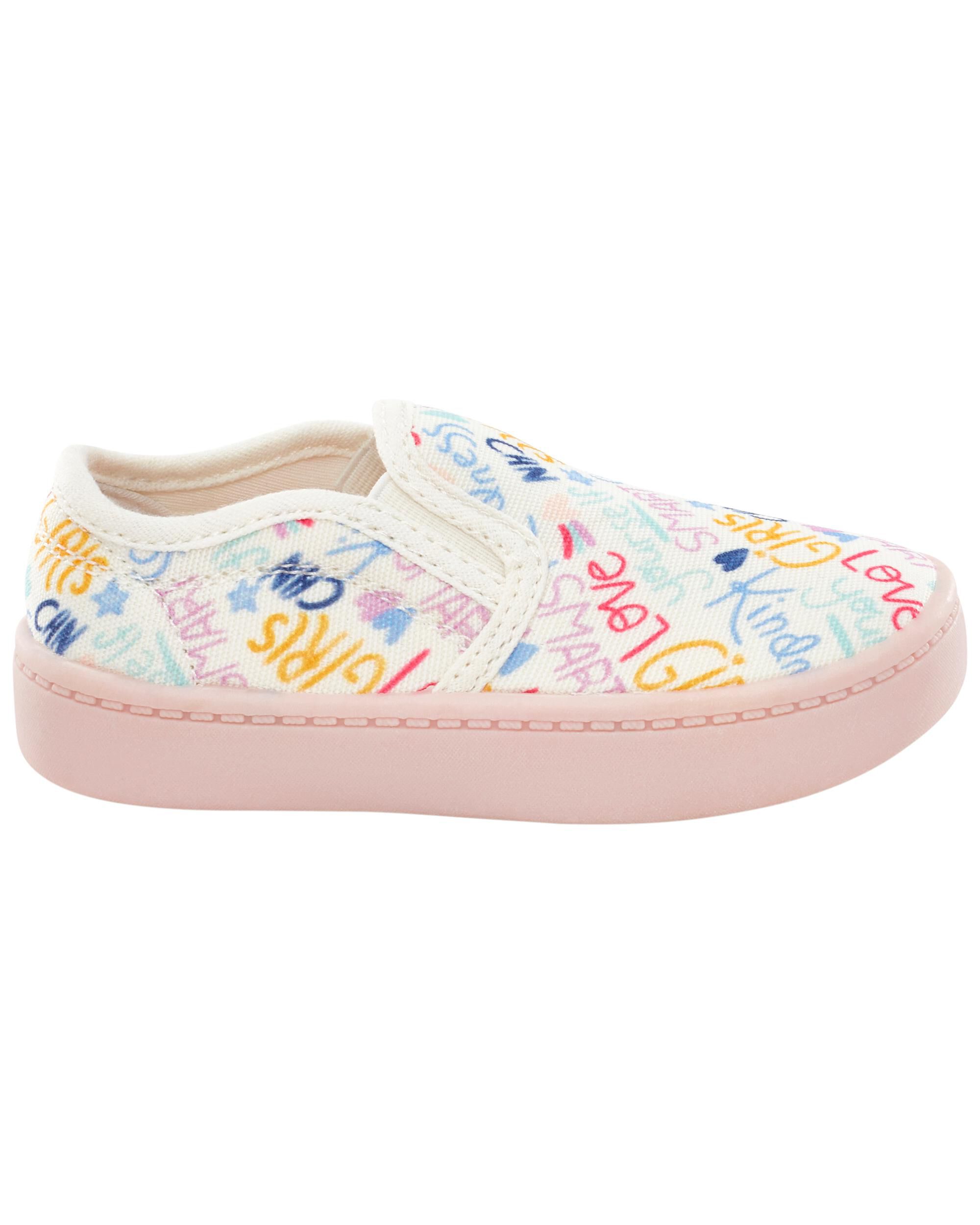 Toddler Slogan Slip-On Shoes