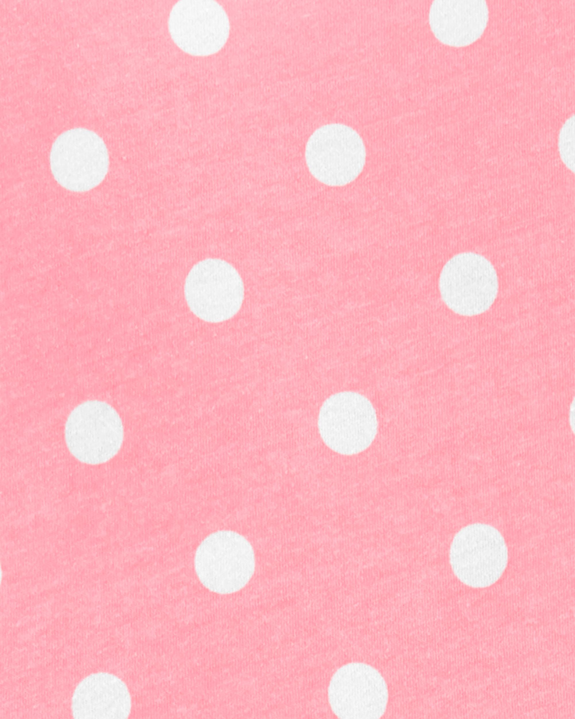 Pink and polka-dotted. - Frills 'n' Spills