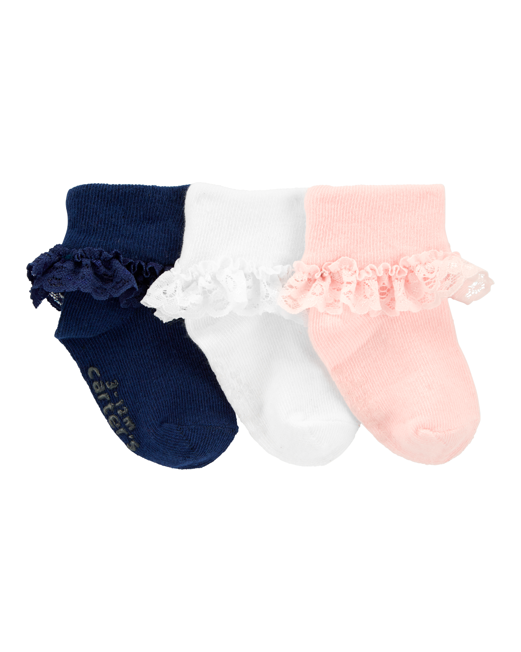 Baby 3-Pack Lace Cuff Socks