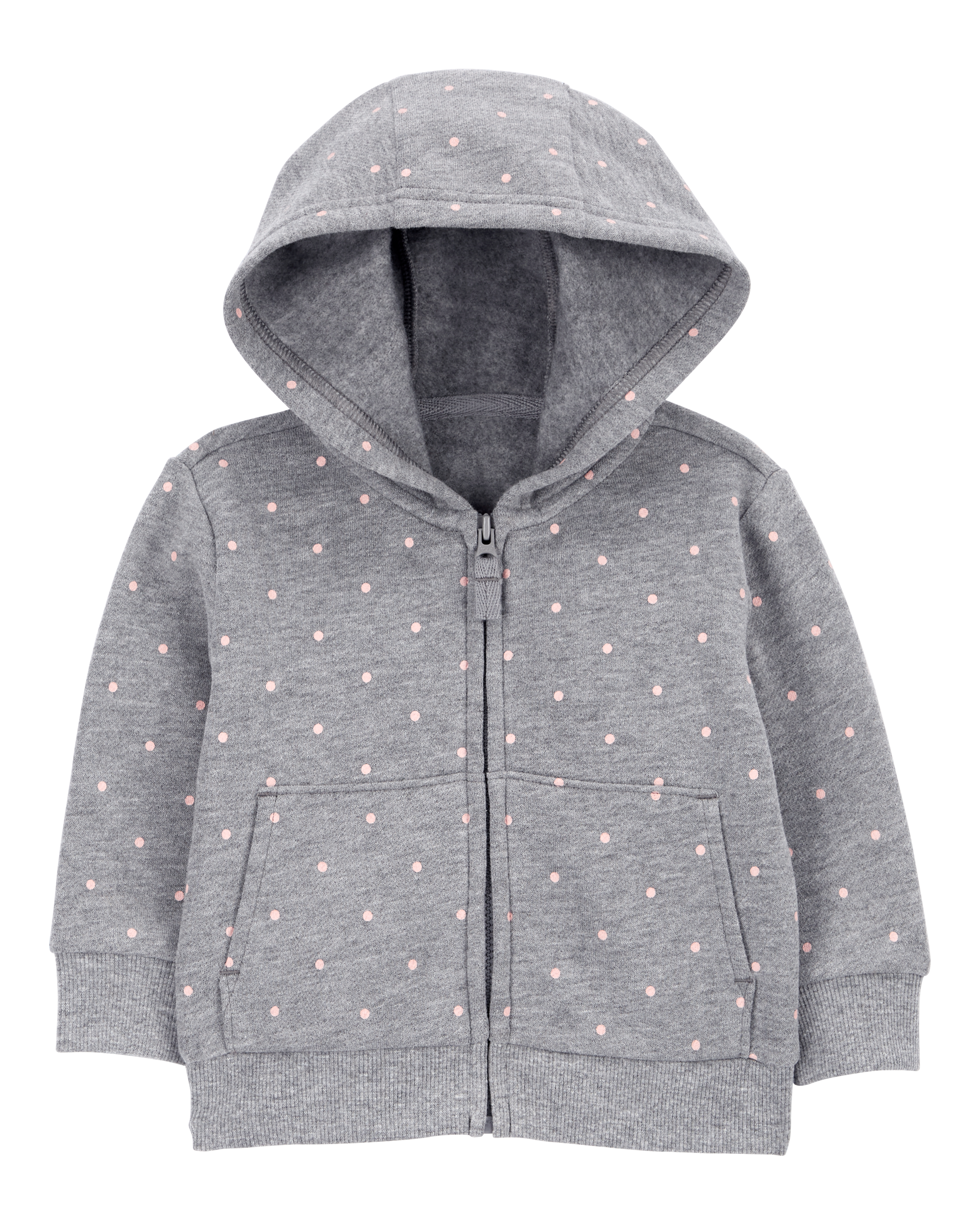 Baby Polka Dot Zip-Up Fleece Hoodie