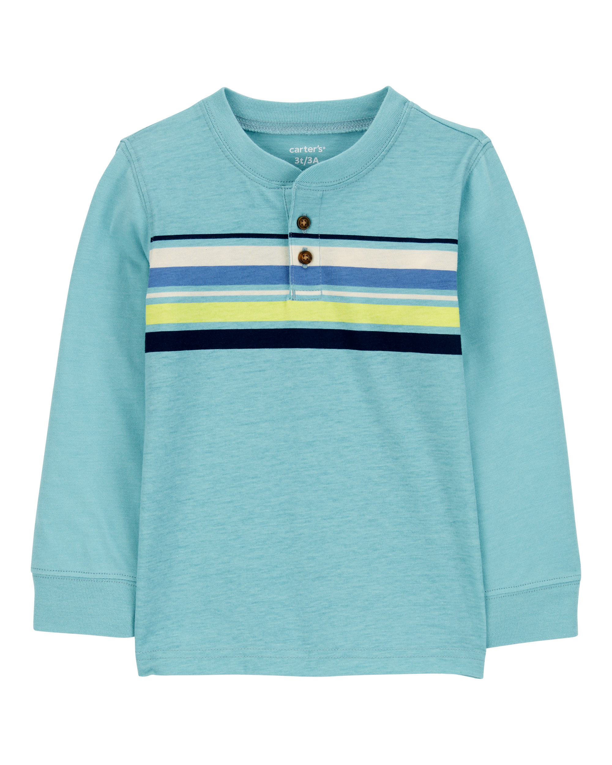 Toddler Striped Henley Tee