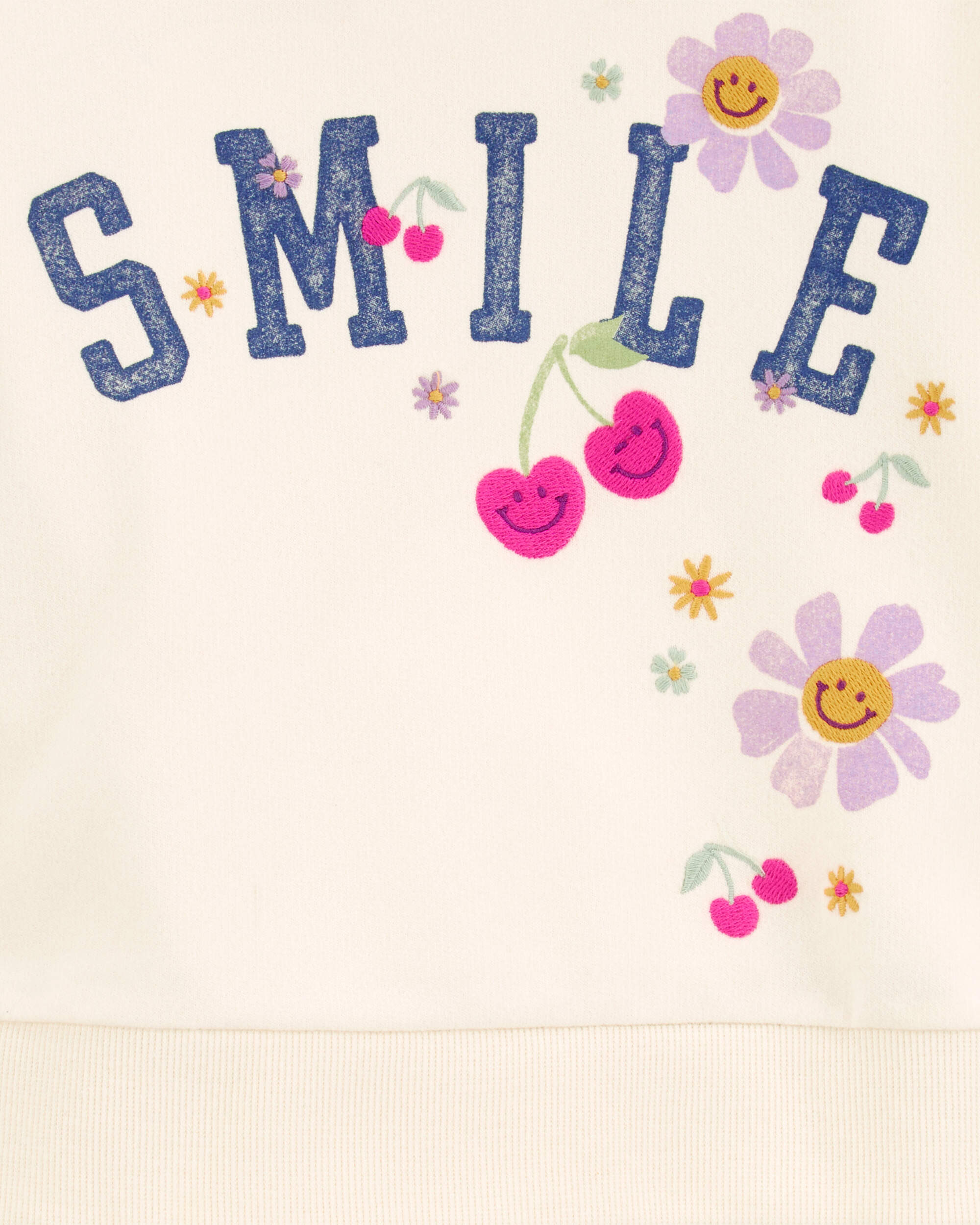 Toddler Smile Floral Sweatshirt