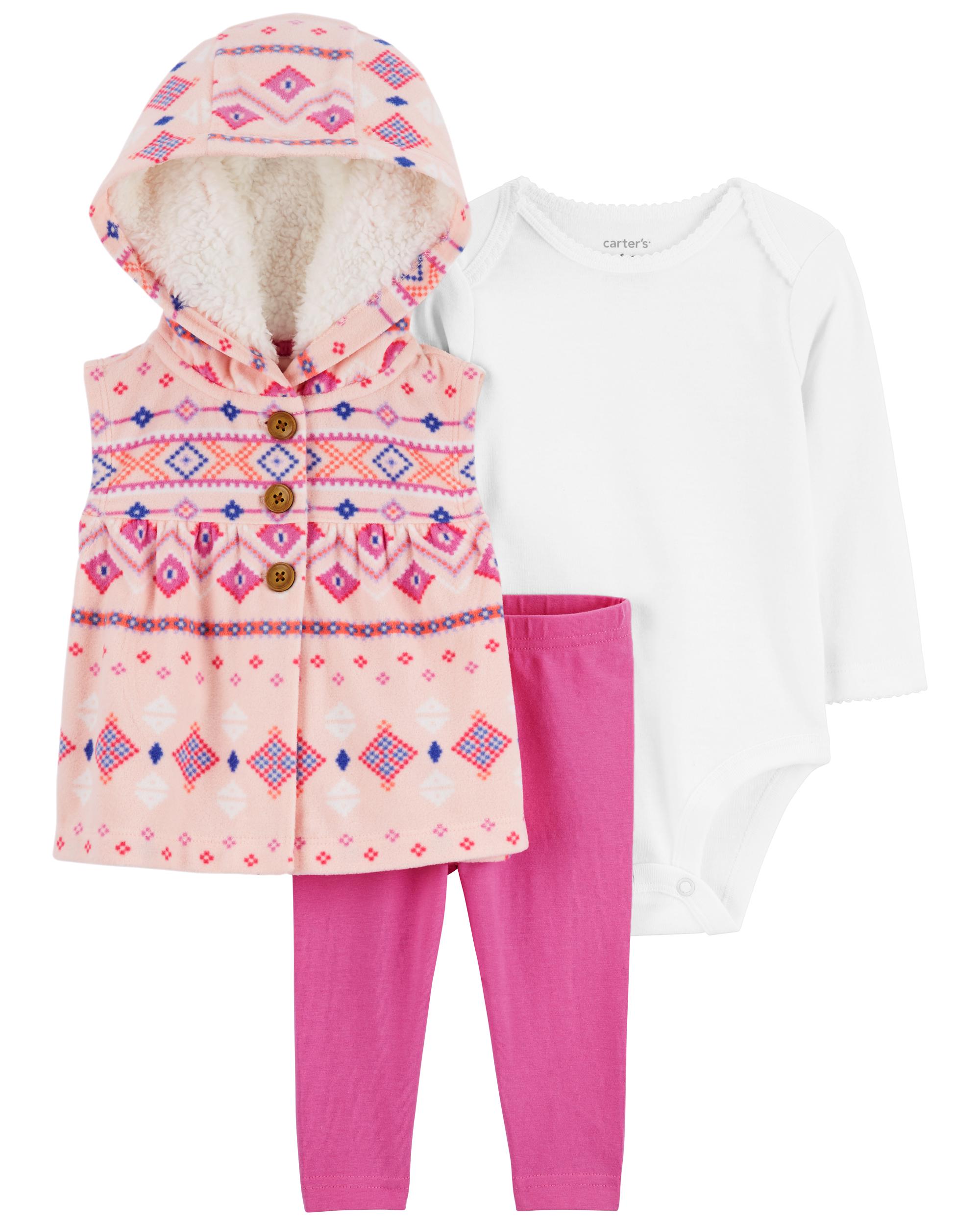  Kids Cargo Vest Set (Pink Vest