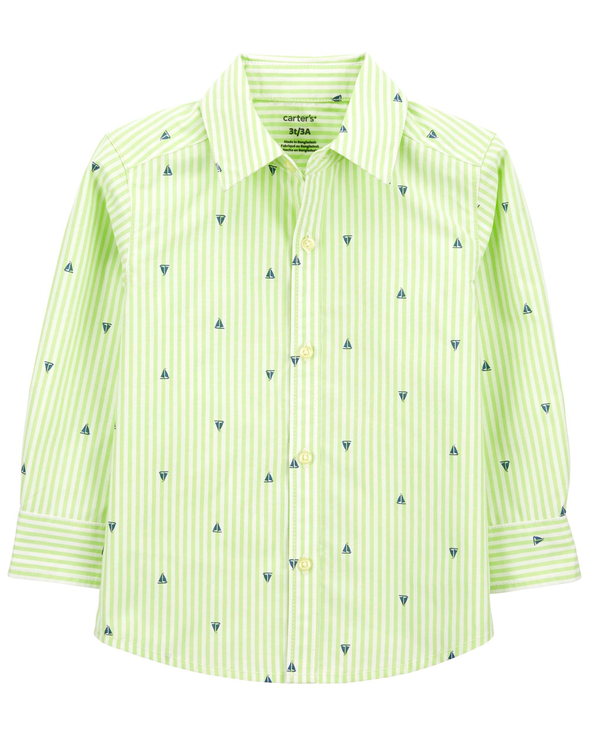 Toddler Sailboat Button-Down Shirt