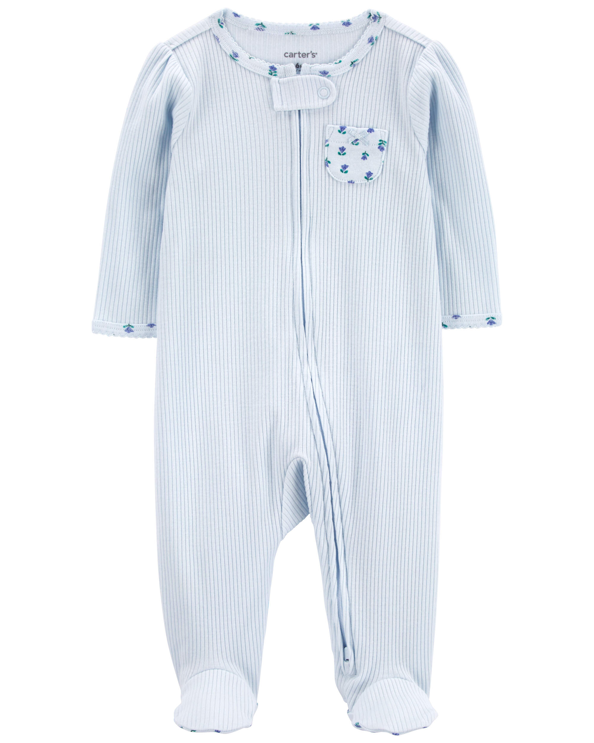 Baby Floral 2-Way Zip Thermal Sleeper Pyjamas