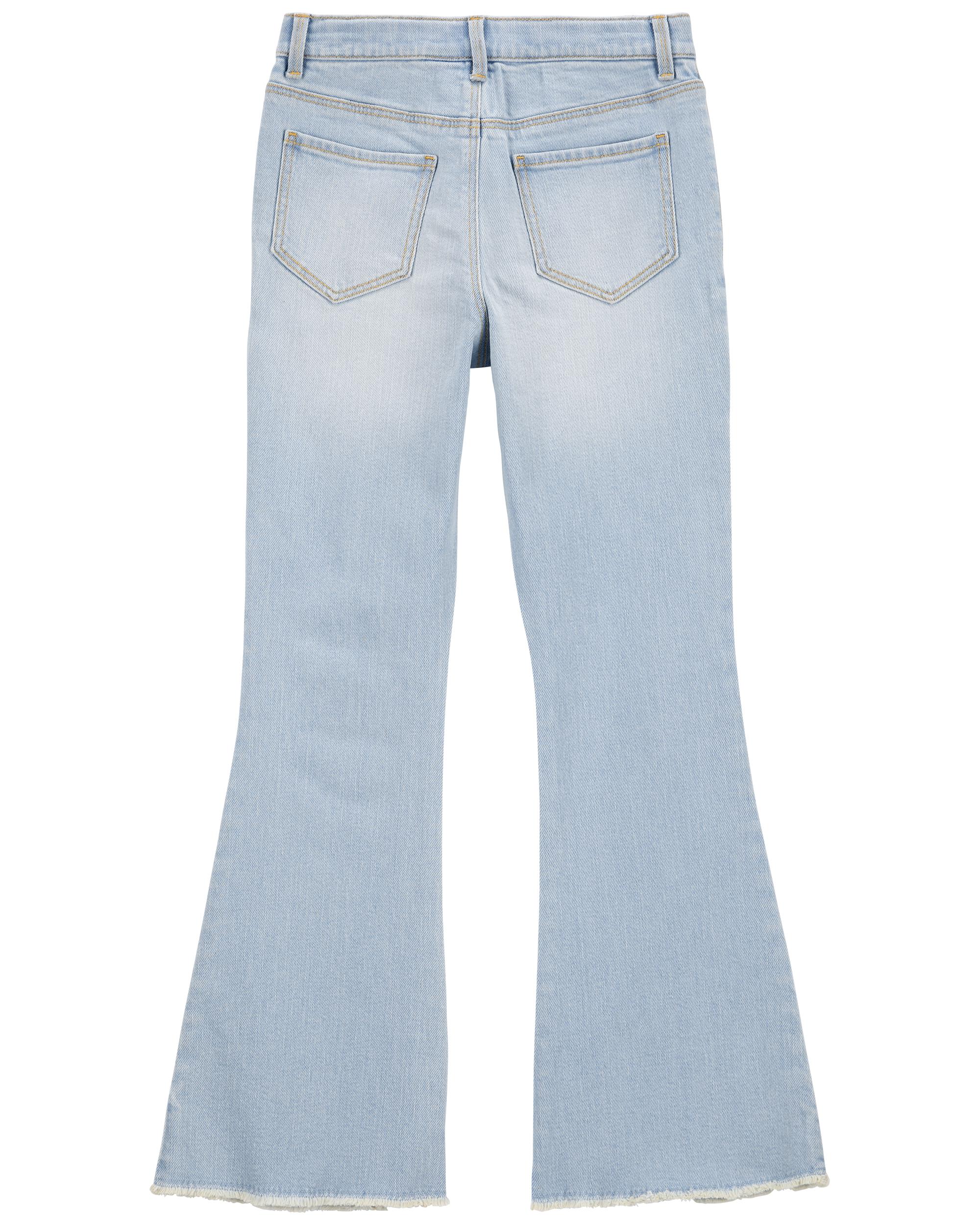 Okalpis - Low-Rise Washed Bell-Bottom Jeans