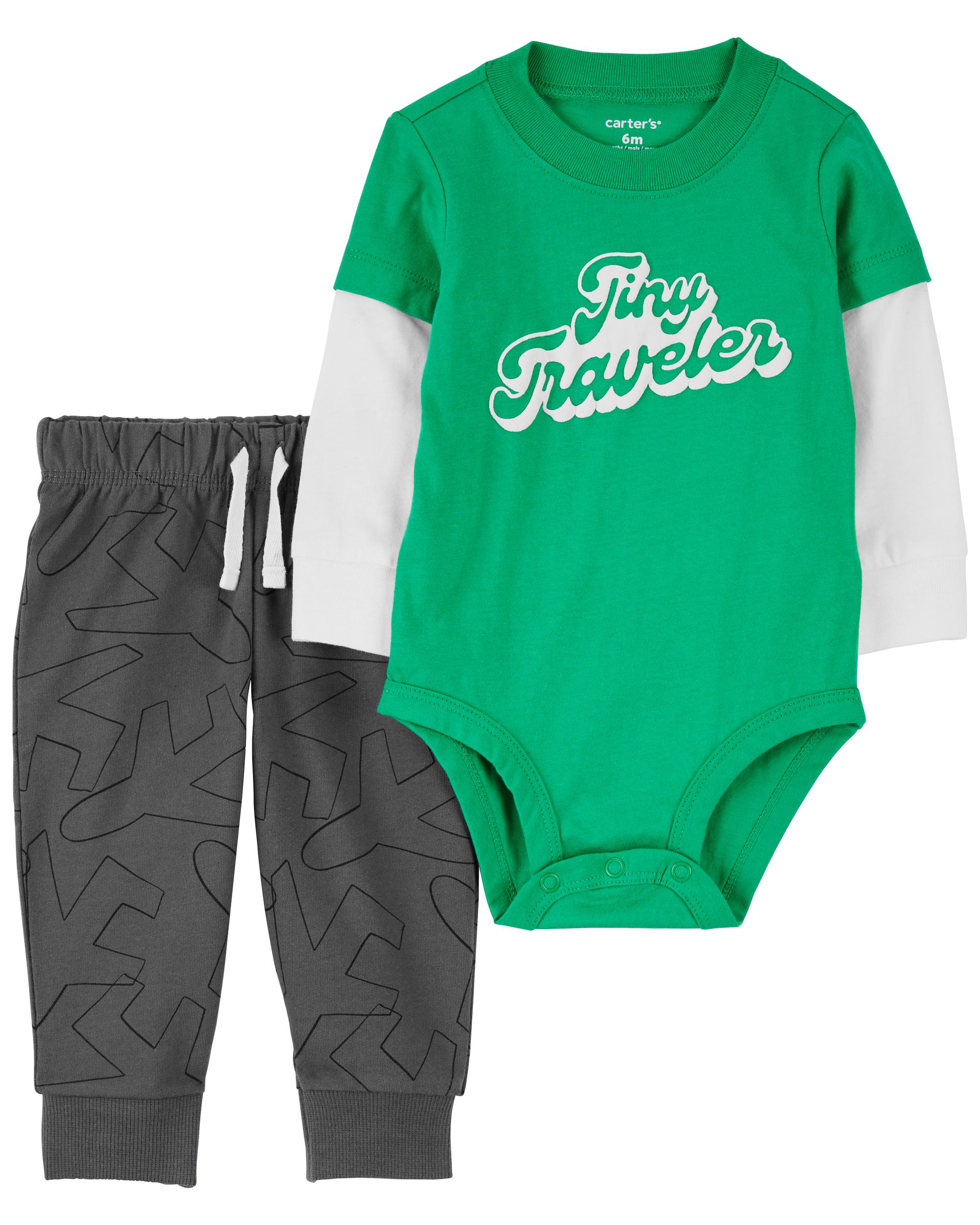 Carters Oshkosh 2-Piece Striped Bodysuit Pant Set