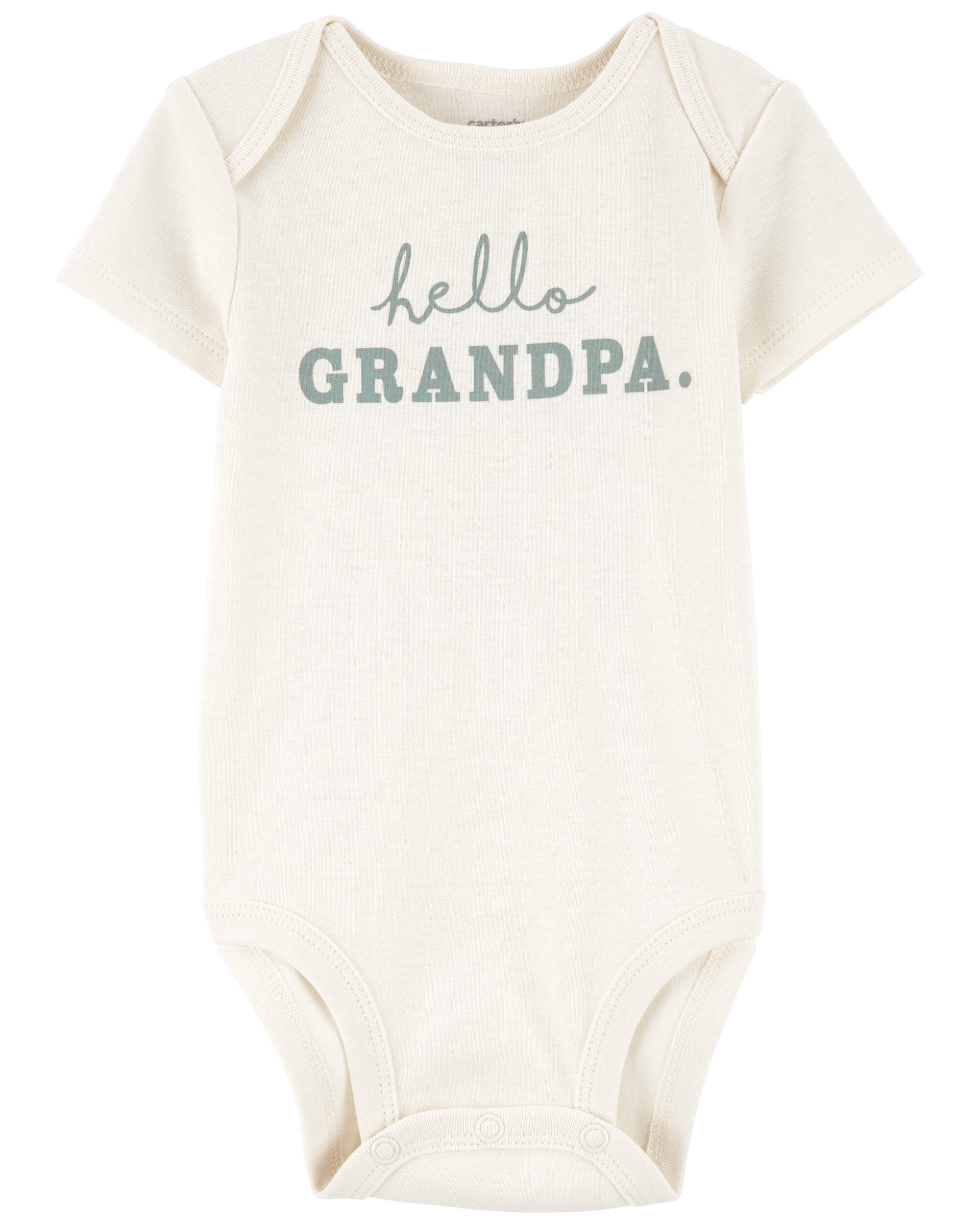 Baby Hello Grandpa Announcement Bodysuit